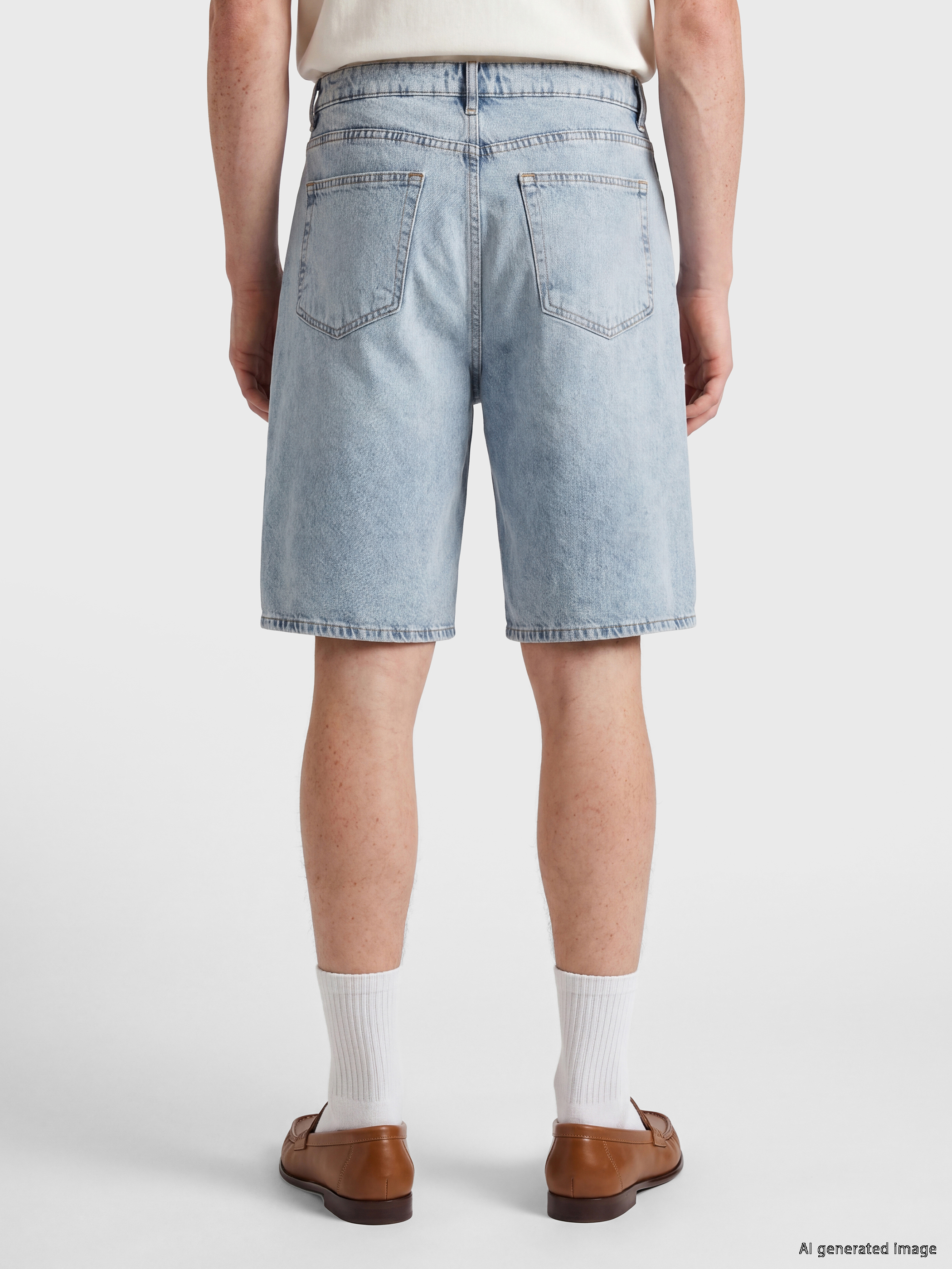 XSIDE Loose Fit Erkek Jean Şort görsel 4