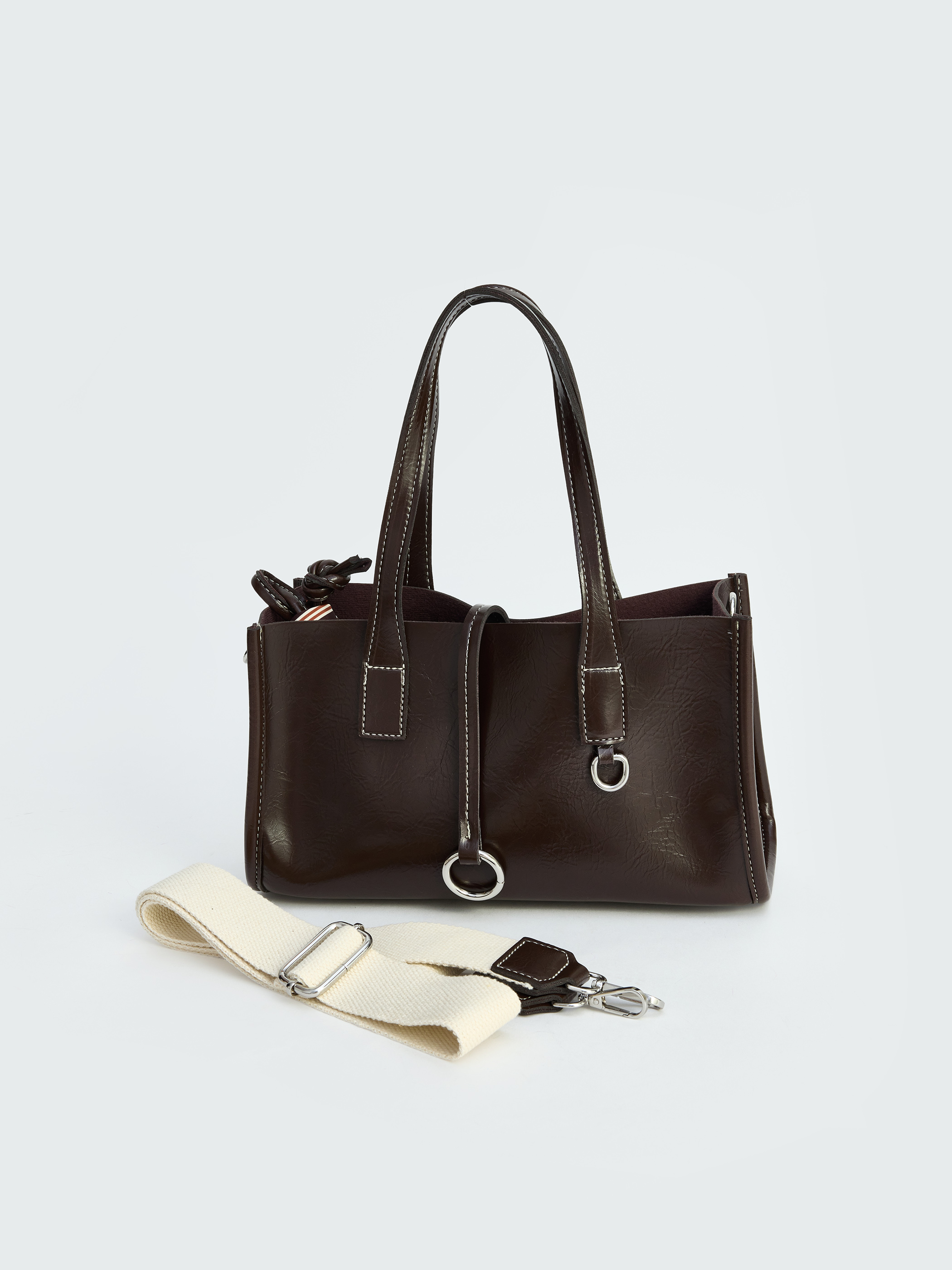 LCW ACCESSORIES Deri Görünümlü Kadın Omuz Çantası görsel 2
