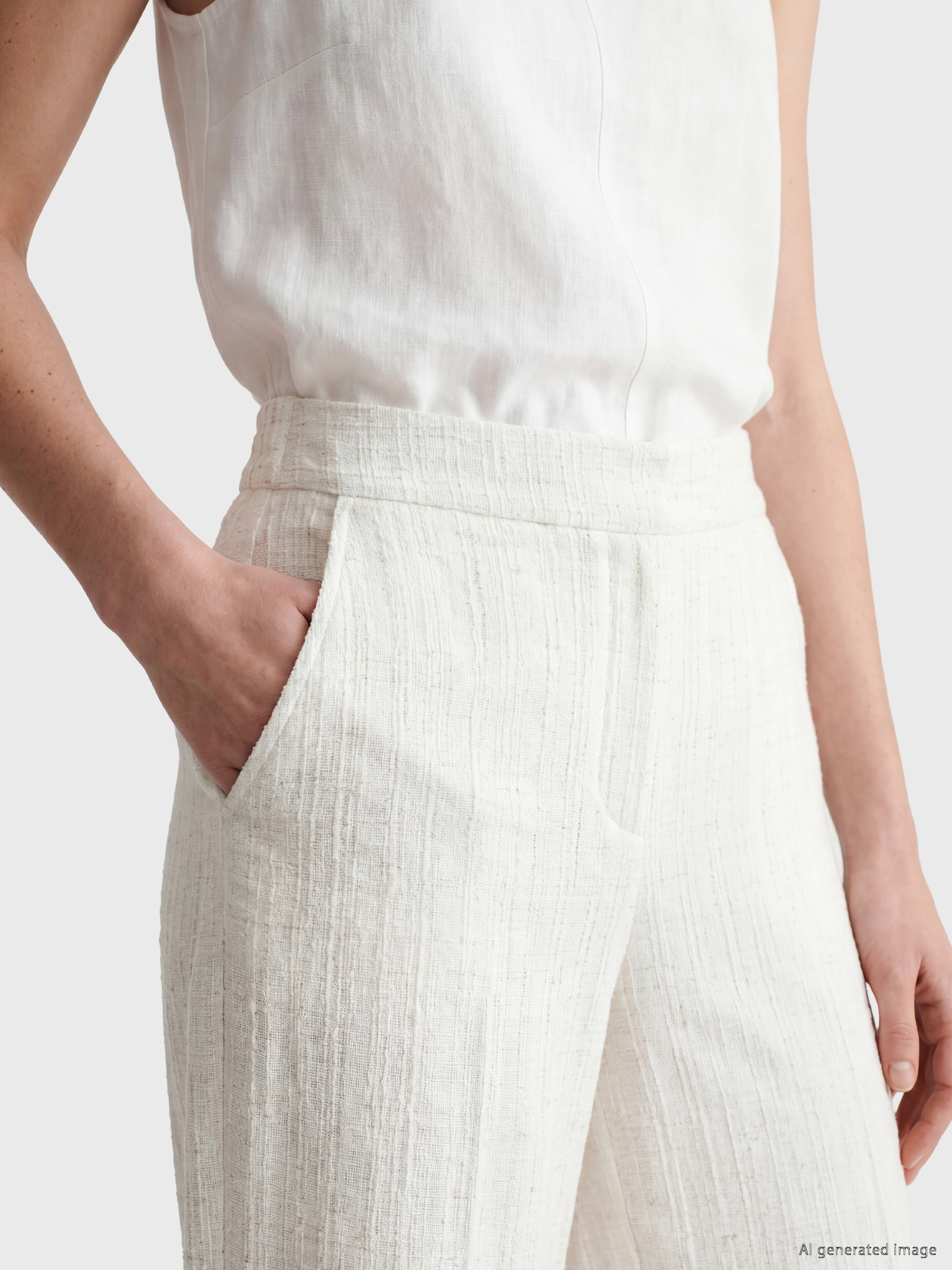 LCW Comfort Beli Lastikli Kadın Pantolon görsel 3