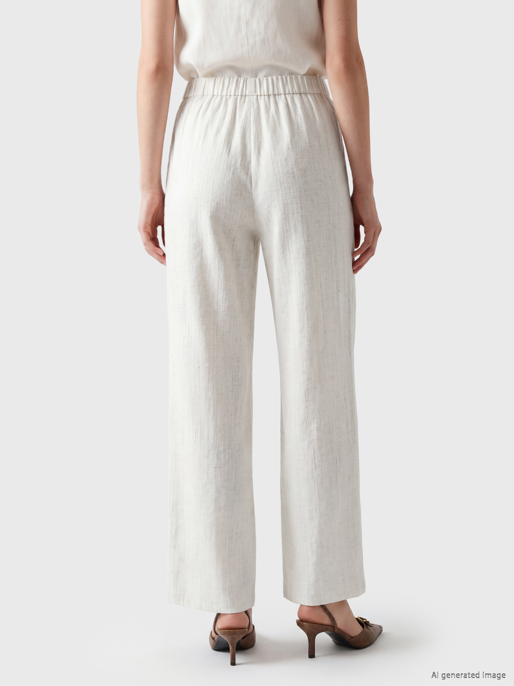 LCW Comfort Beli Lastikli Kadın Pantolon görsel 4