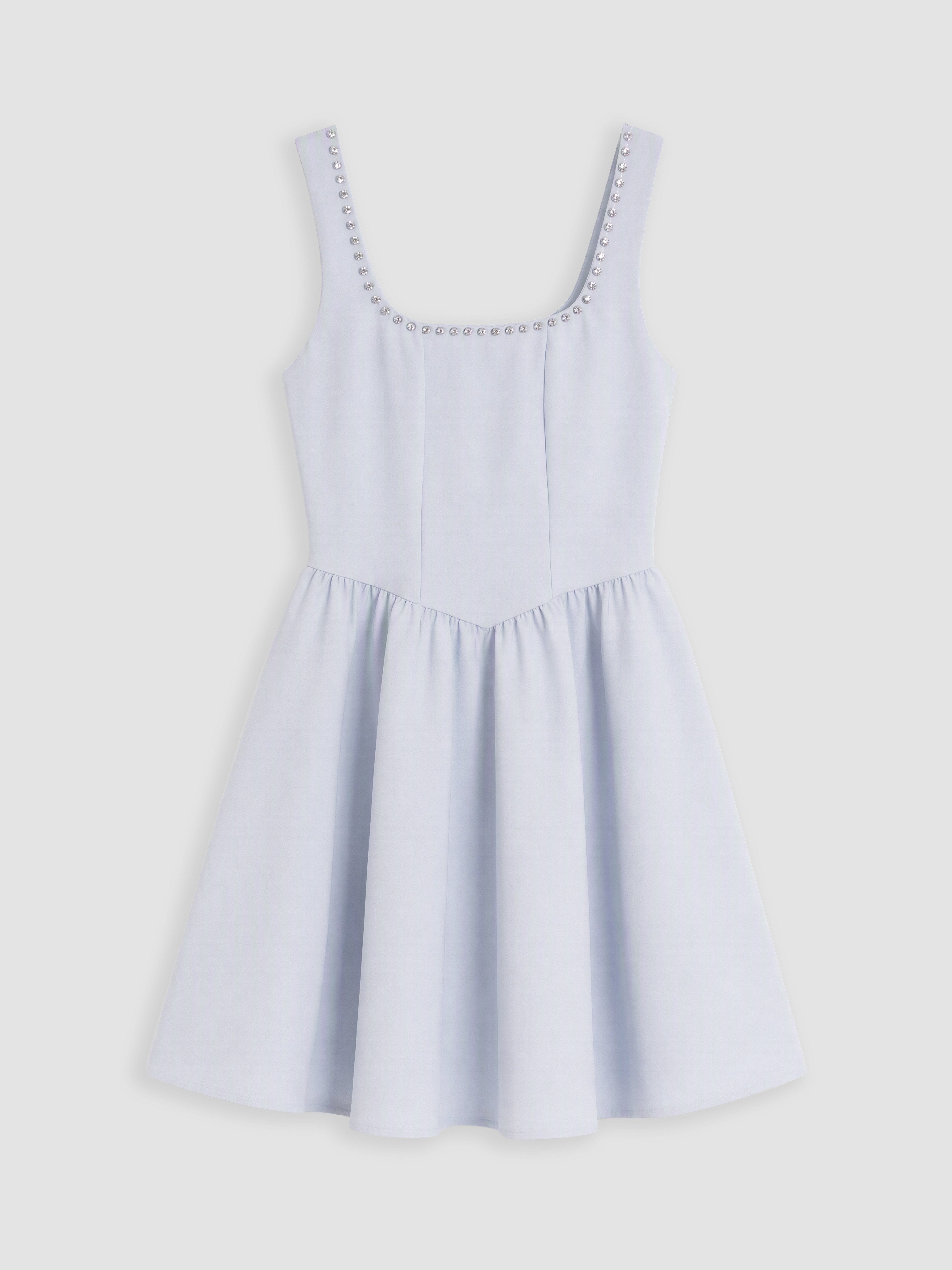 LCW Comfort Kare Yaka Taşlı Mini Elbise görsel 4