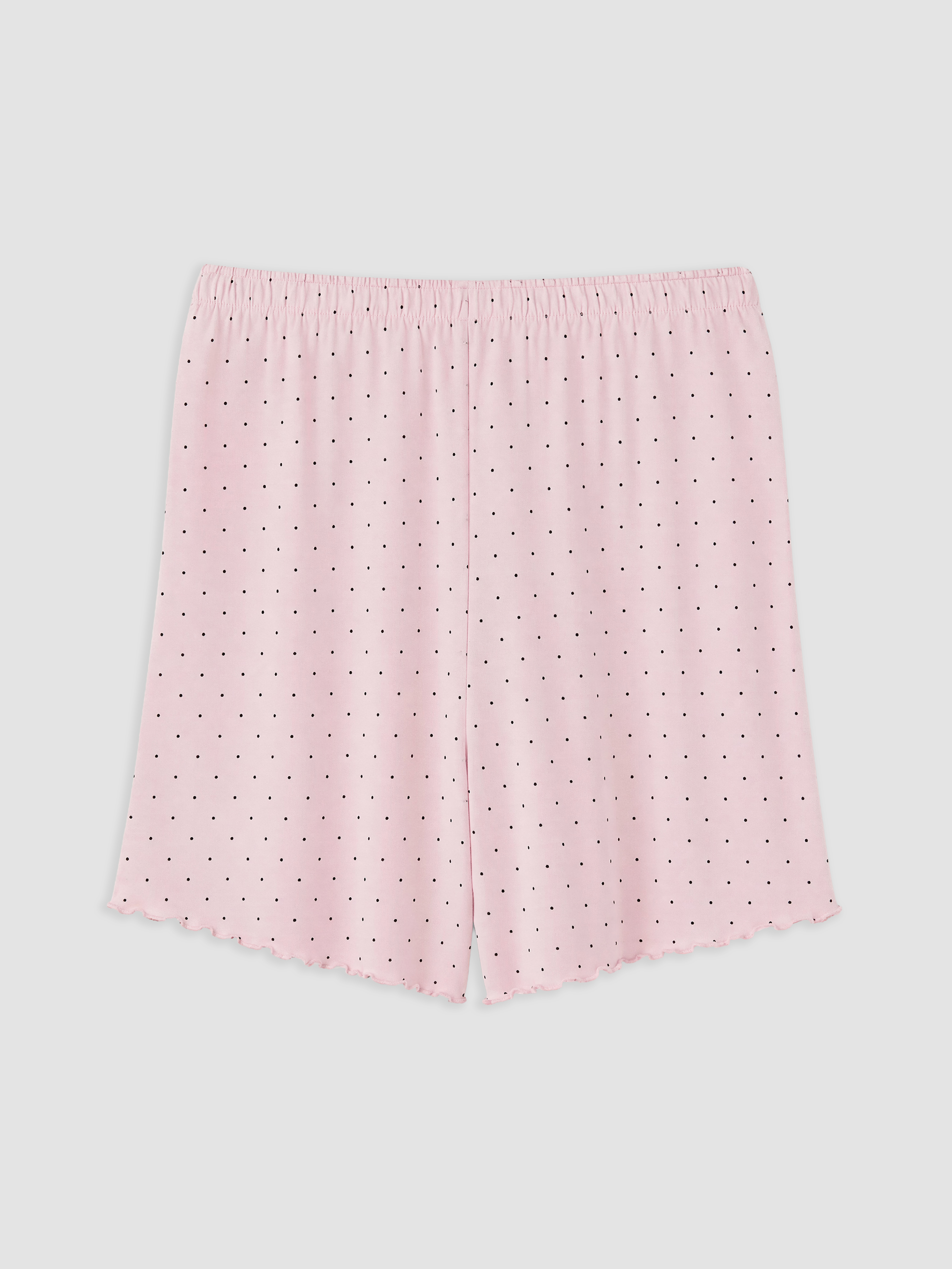 LCW DREAM V Yaka Puantiyeli Kadın Şortlu Pijama Takımı görsel 8