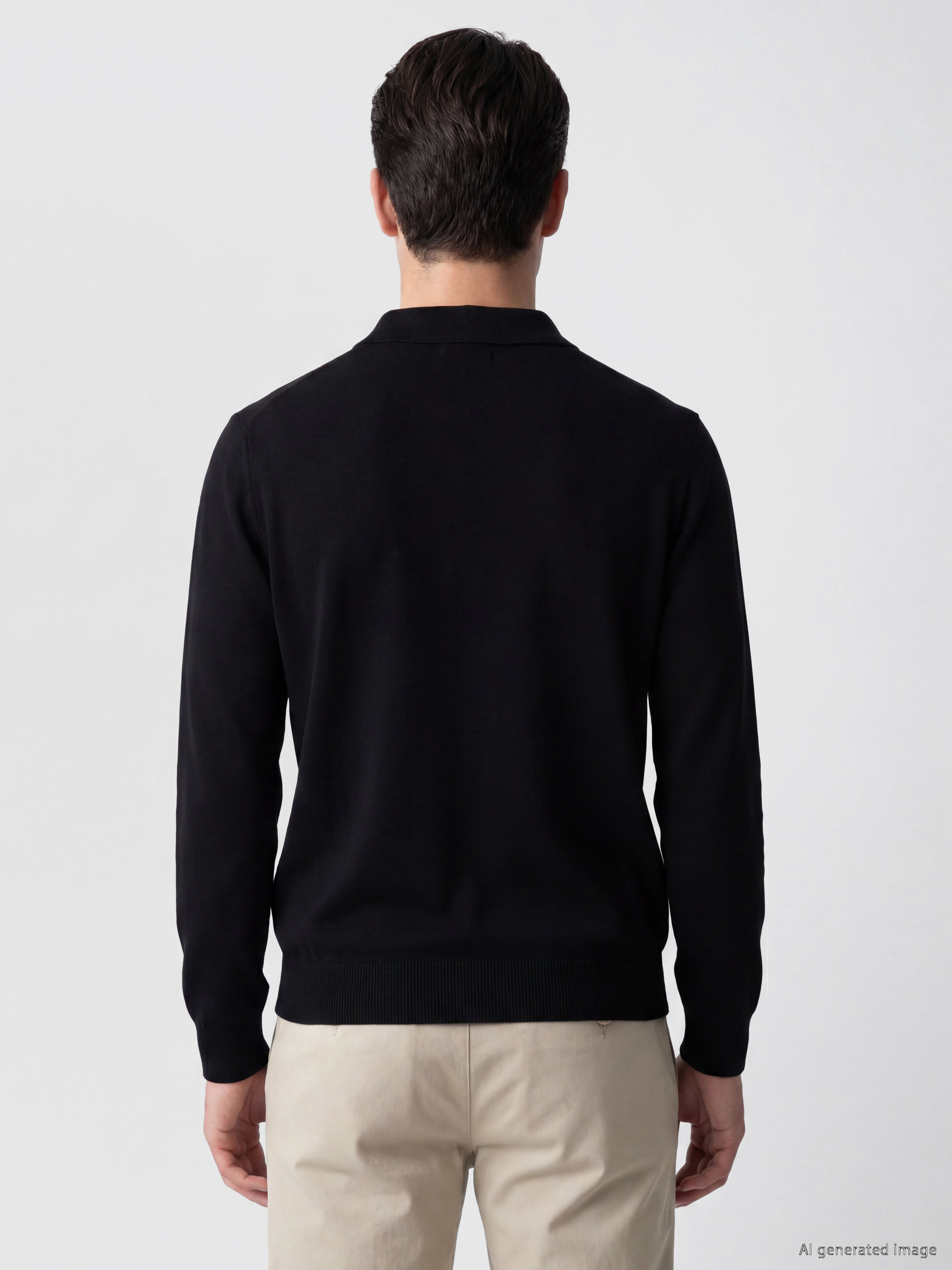 LCW ECO Polo Yaka Erkek Triko Kazak görsel 4