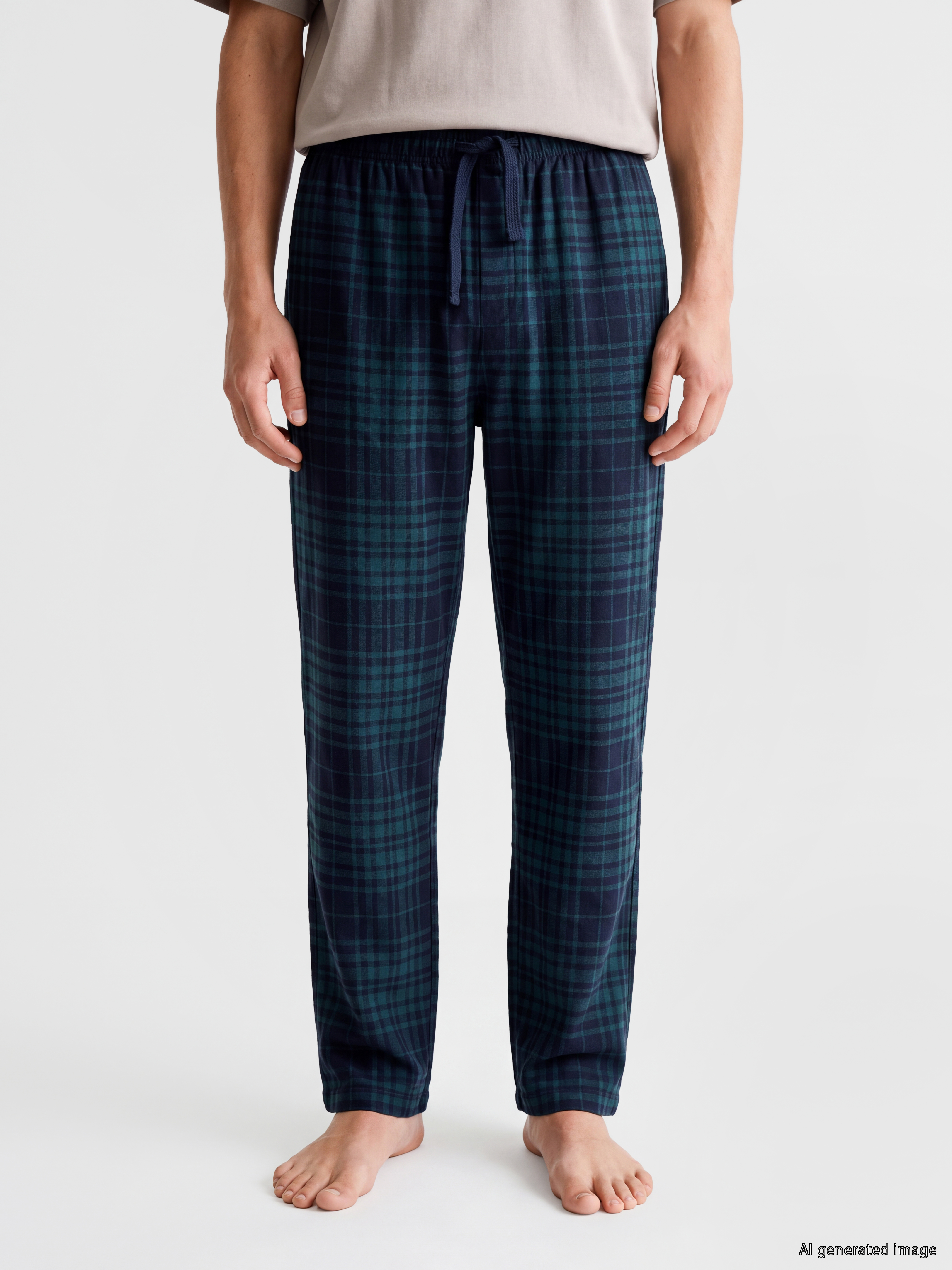 LC WAIKIKI Regular Fit Ekose Erkek Pijama Alt görsel 2