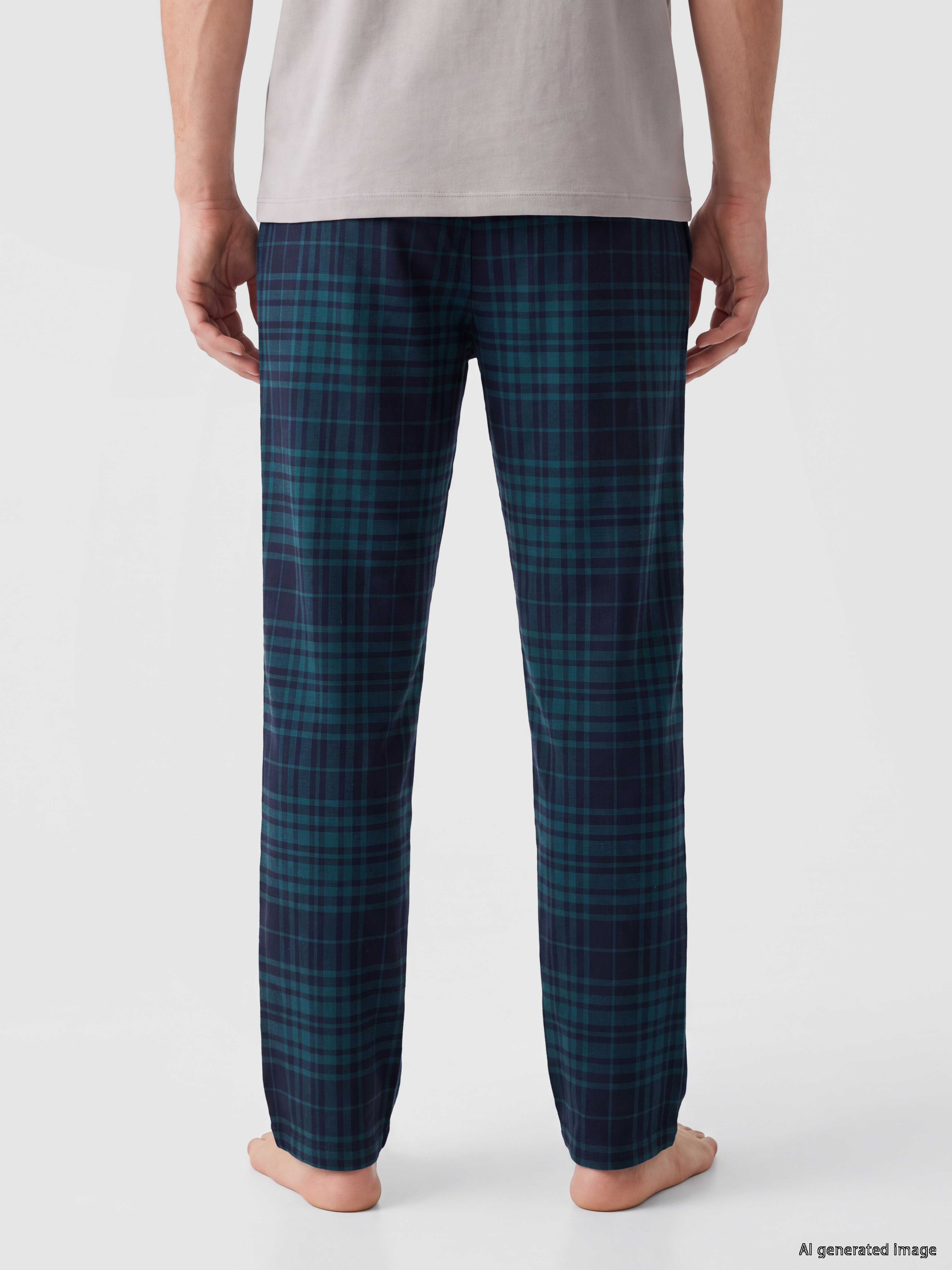 LC WAIKIKI Regular Fit Ekose Erkek Pijama Alt görsel 4