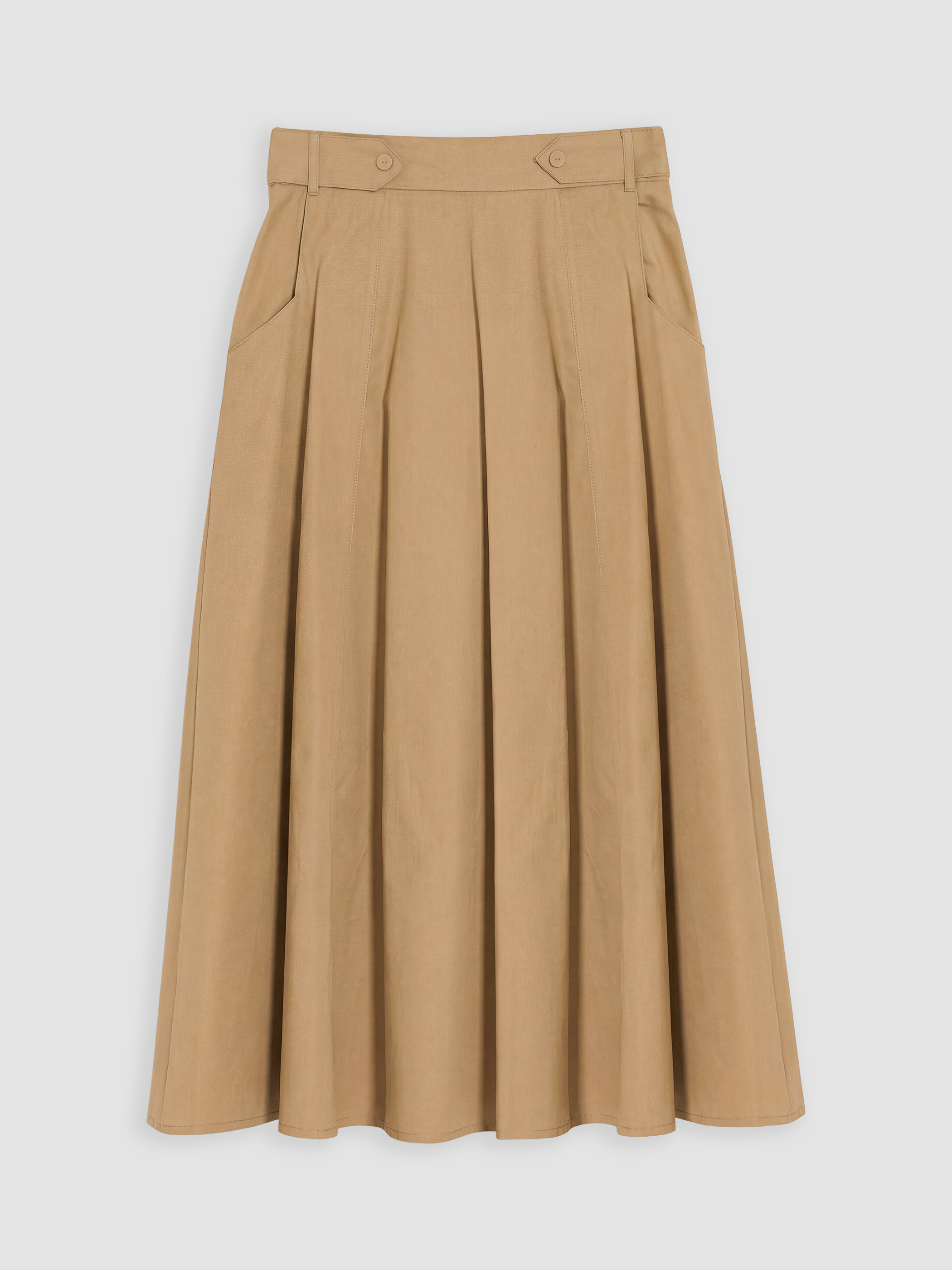 LCW Modest Beli Lastikli Gabardin Kloş Etek görsel 6