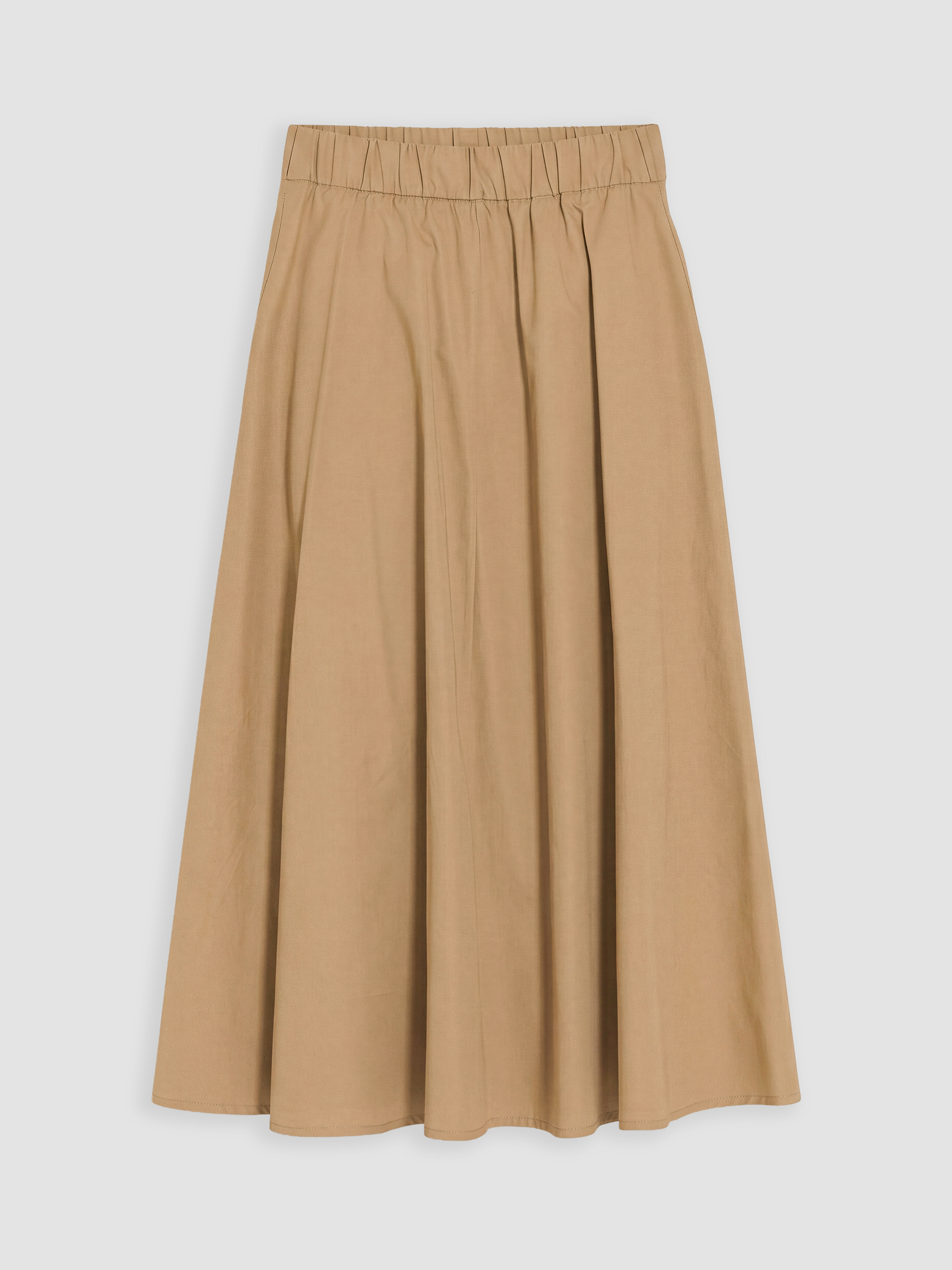 LCW Modest Beli Lastikli Gabardin Kloş Etek görsel 8