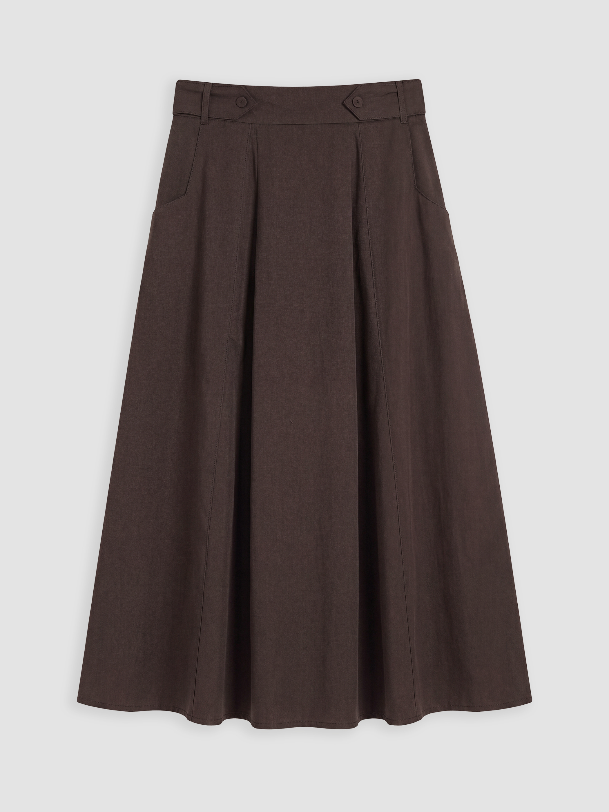 LCW Modest Beli Lastikli Gabardin Kloş Etek görsel 5