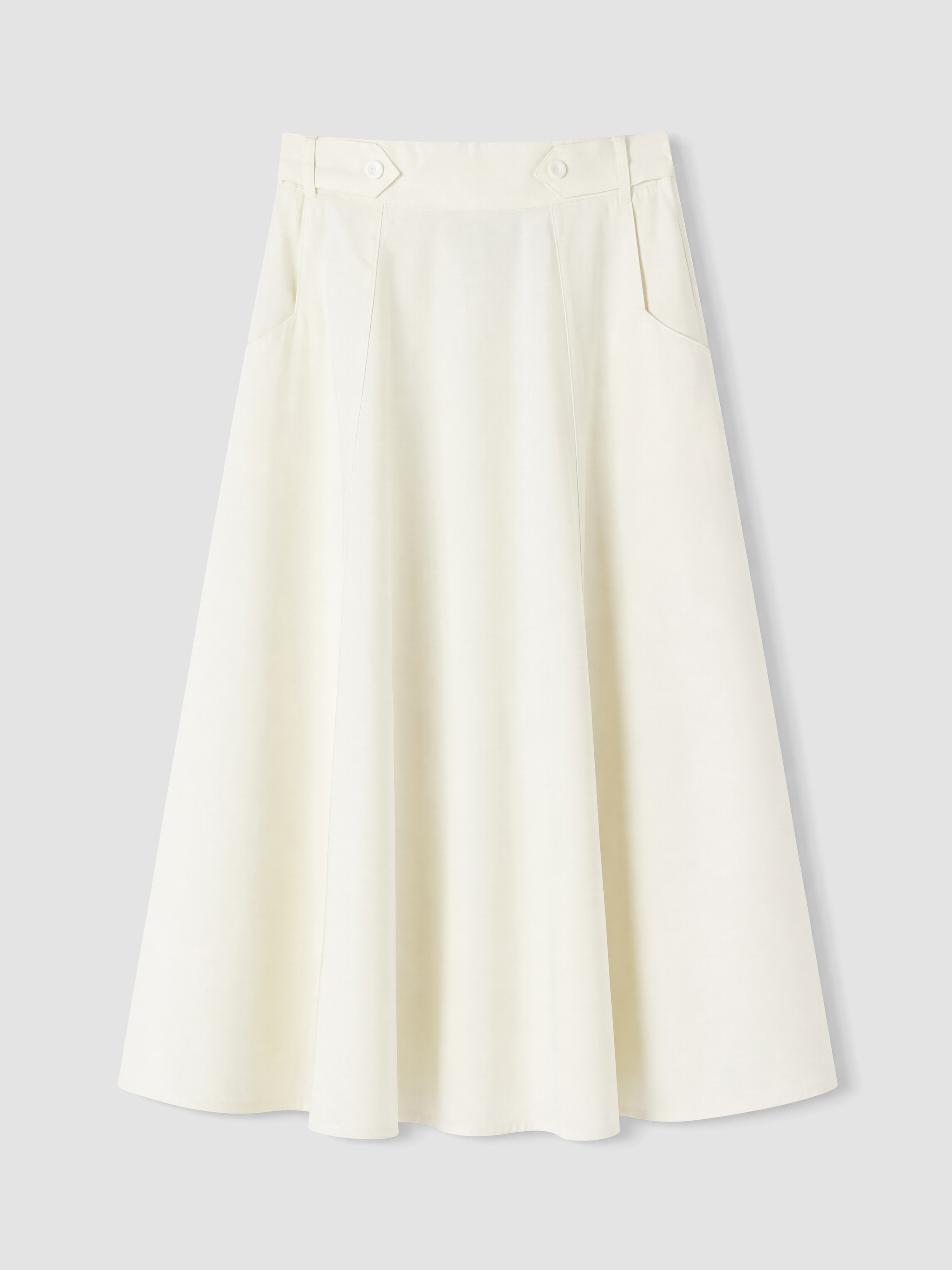 LCW Modest Beli Lastikli Gabardin Kloş Etek görsel 6