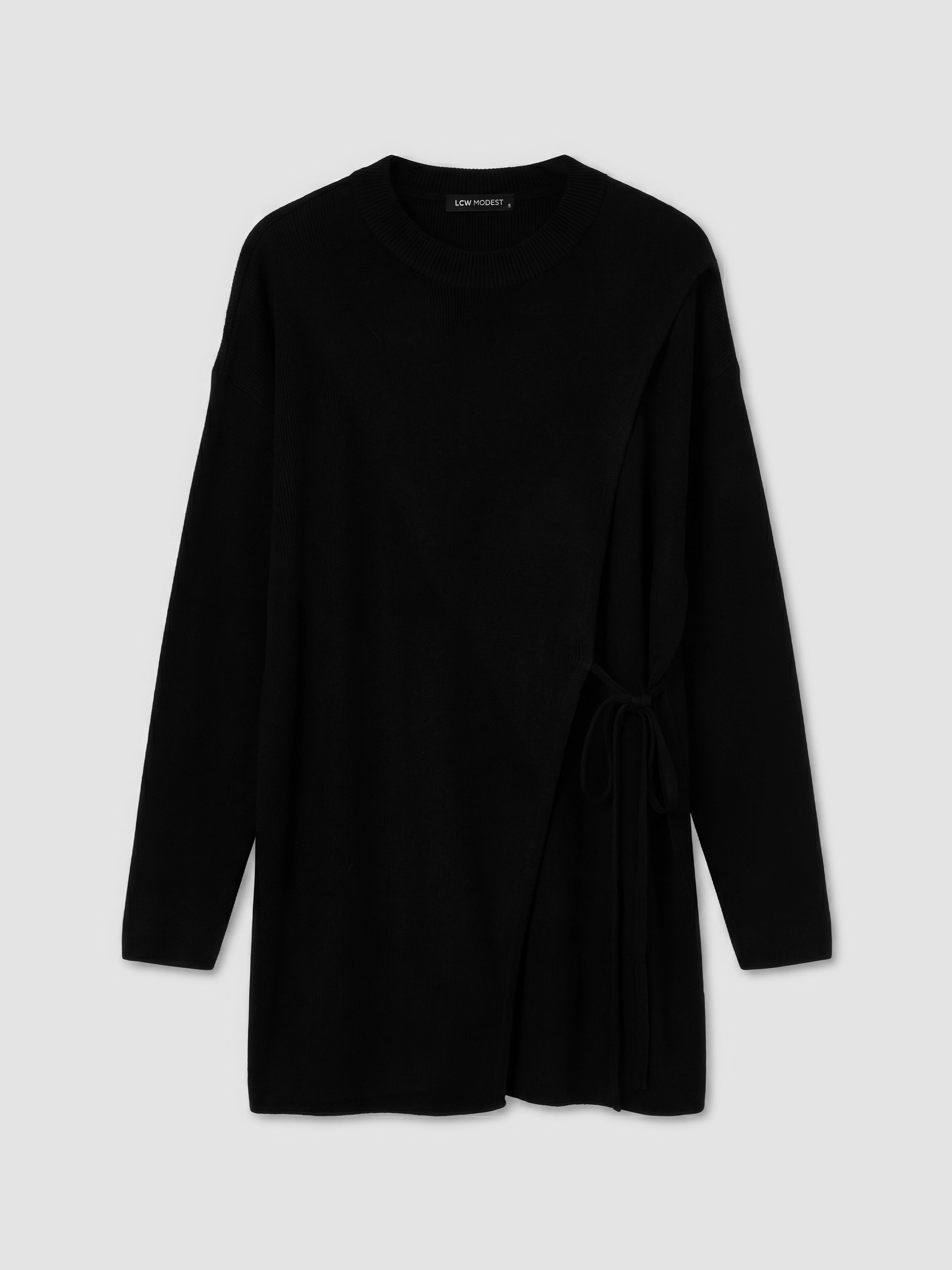 LCW Modest Bisiklet Yaka Kadın Triko Tunik görsel 5