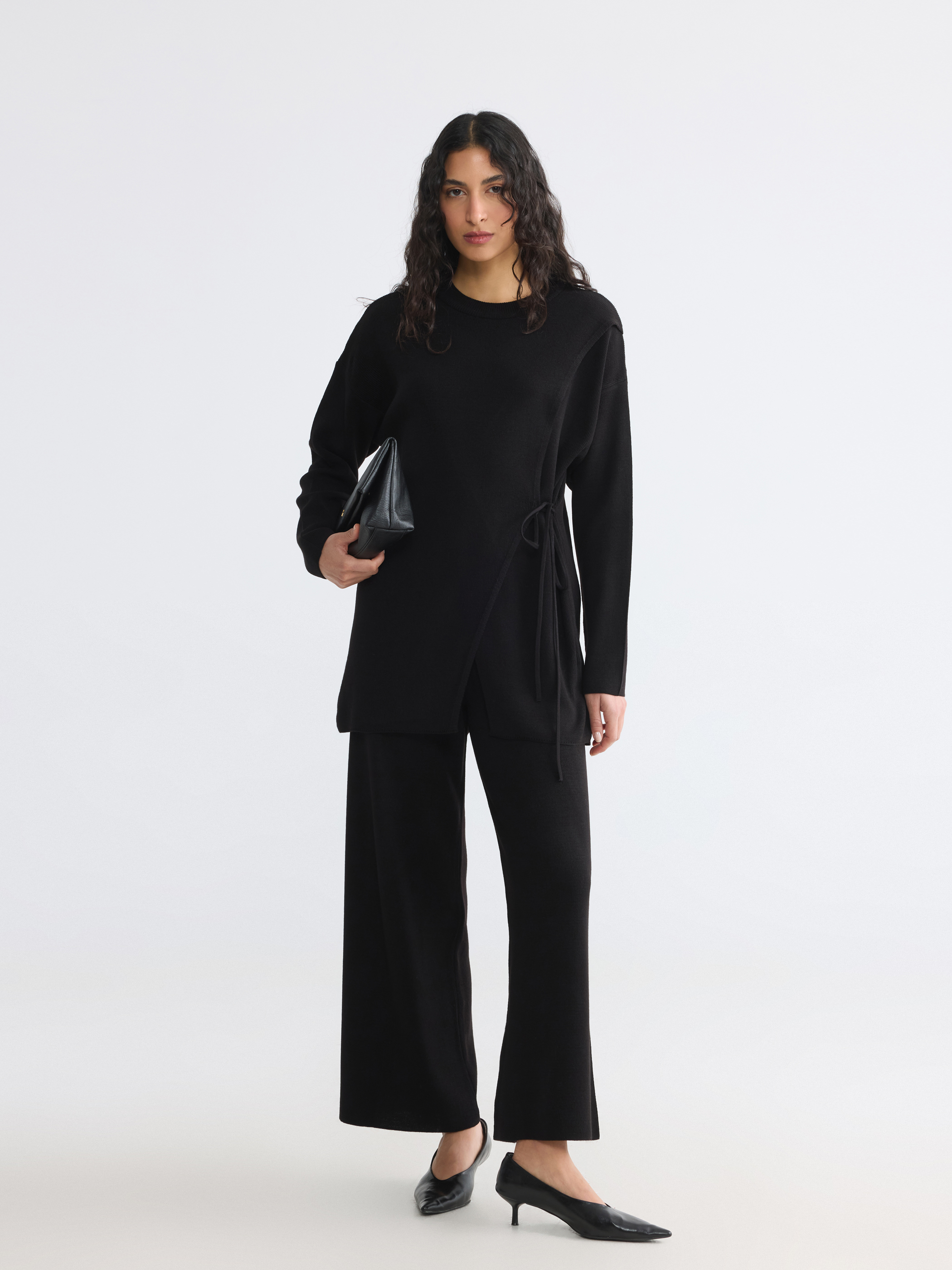 LCW Modest Bisiklet Yaka Kadın Triko Tunik görsel 2