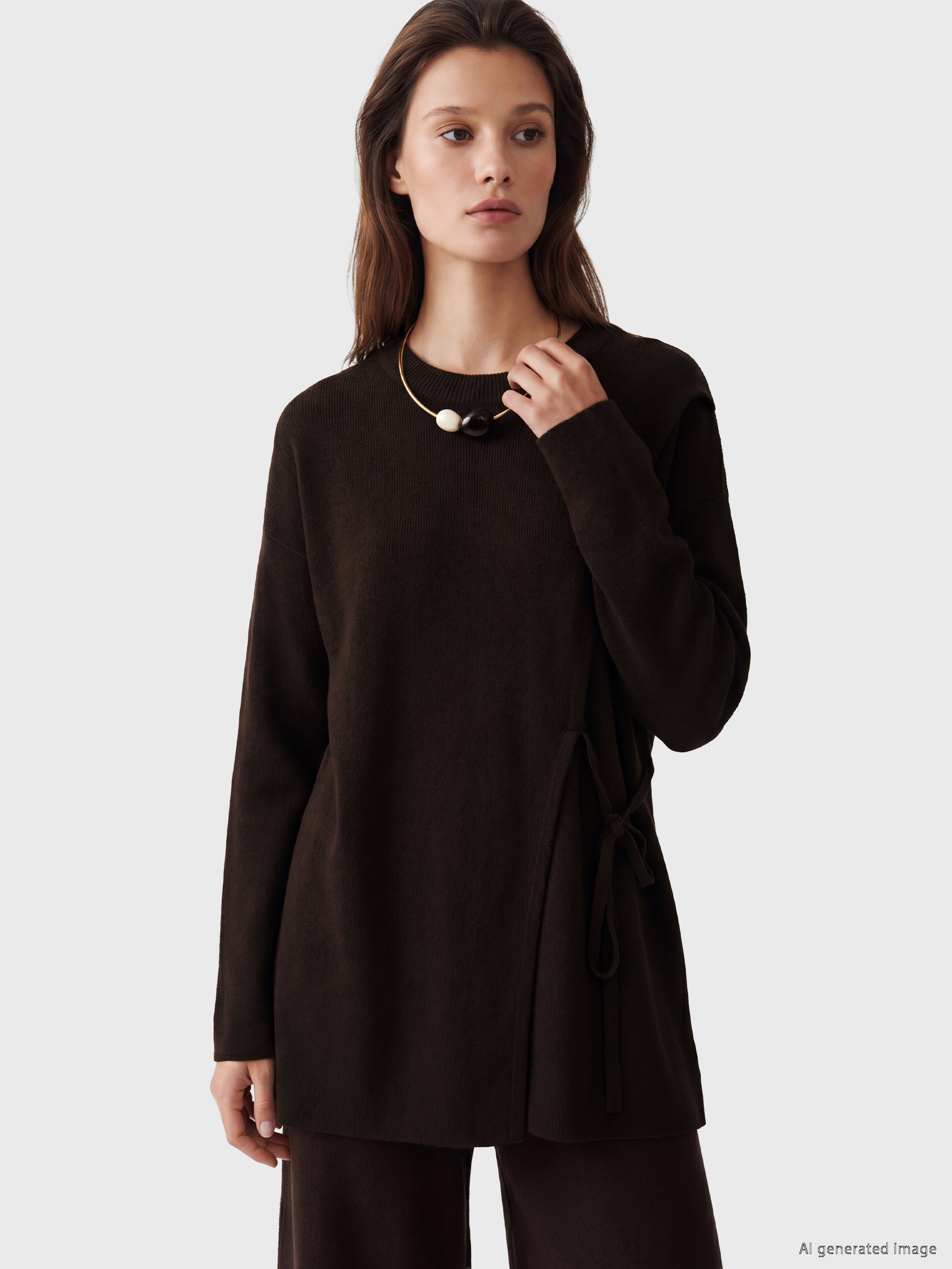 LCW Modest Bisiklet Yaka Kadın Triko Tunik