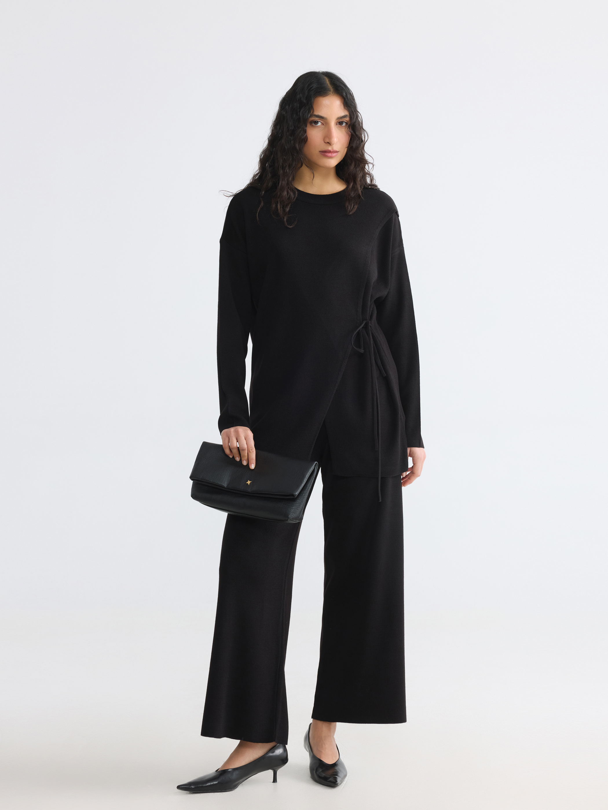 LCW Modest Beli Lastikli Kadın Triko Pantolon
