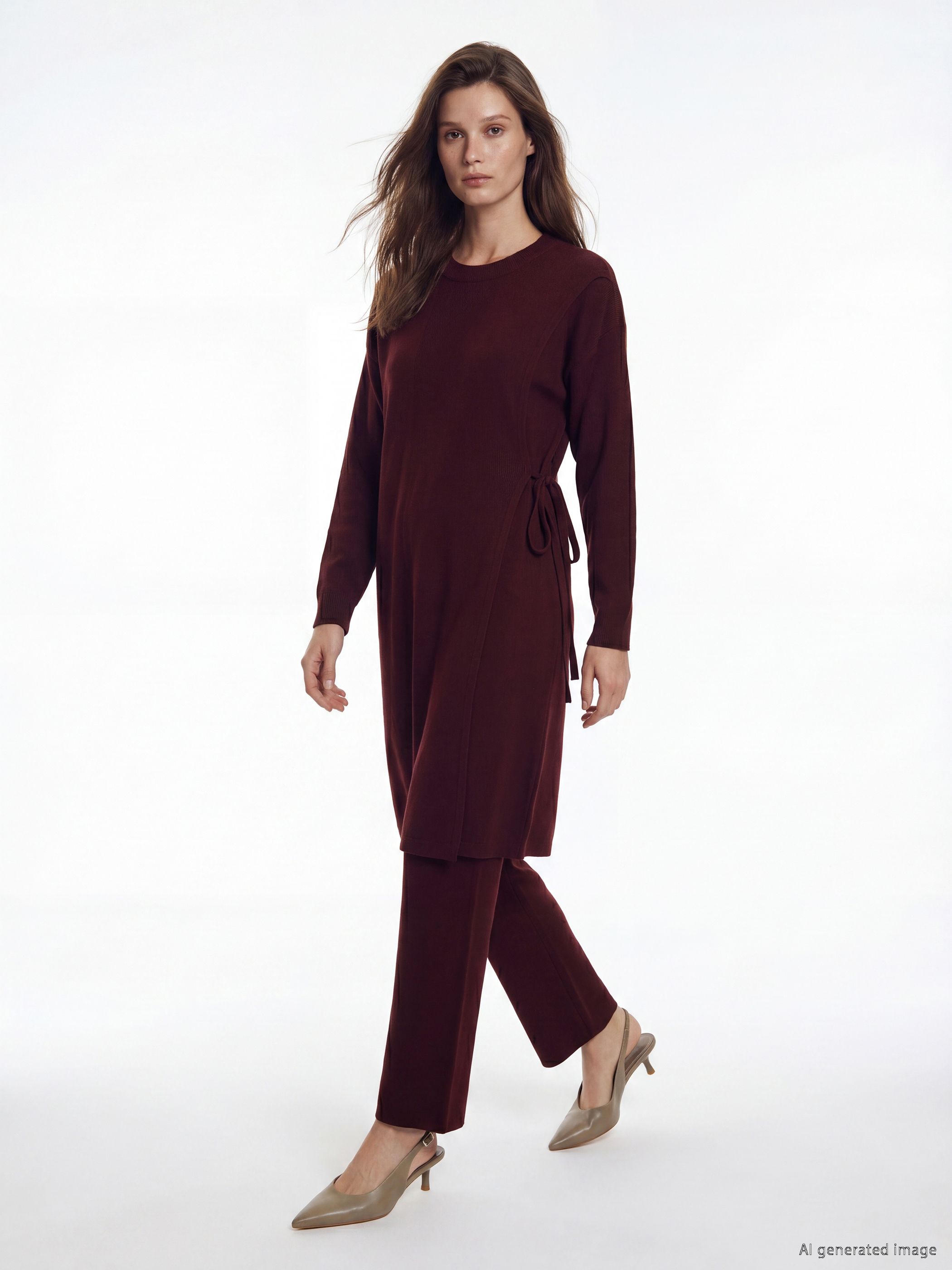 LCW Modest Beli Lastikli Kadın Triko Pantolon