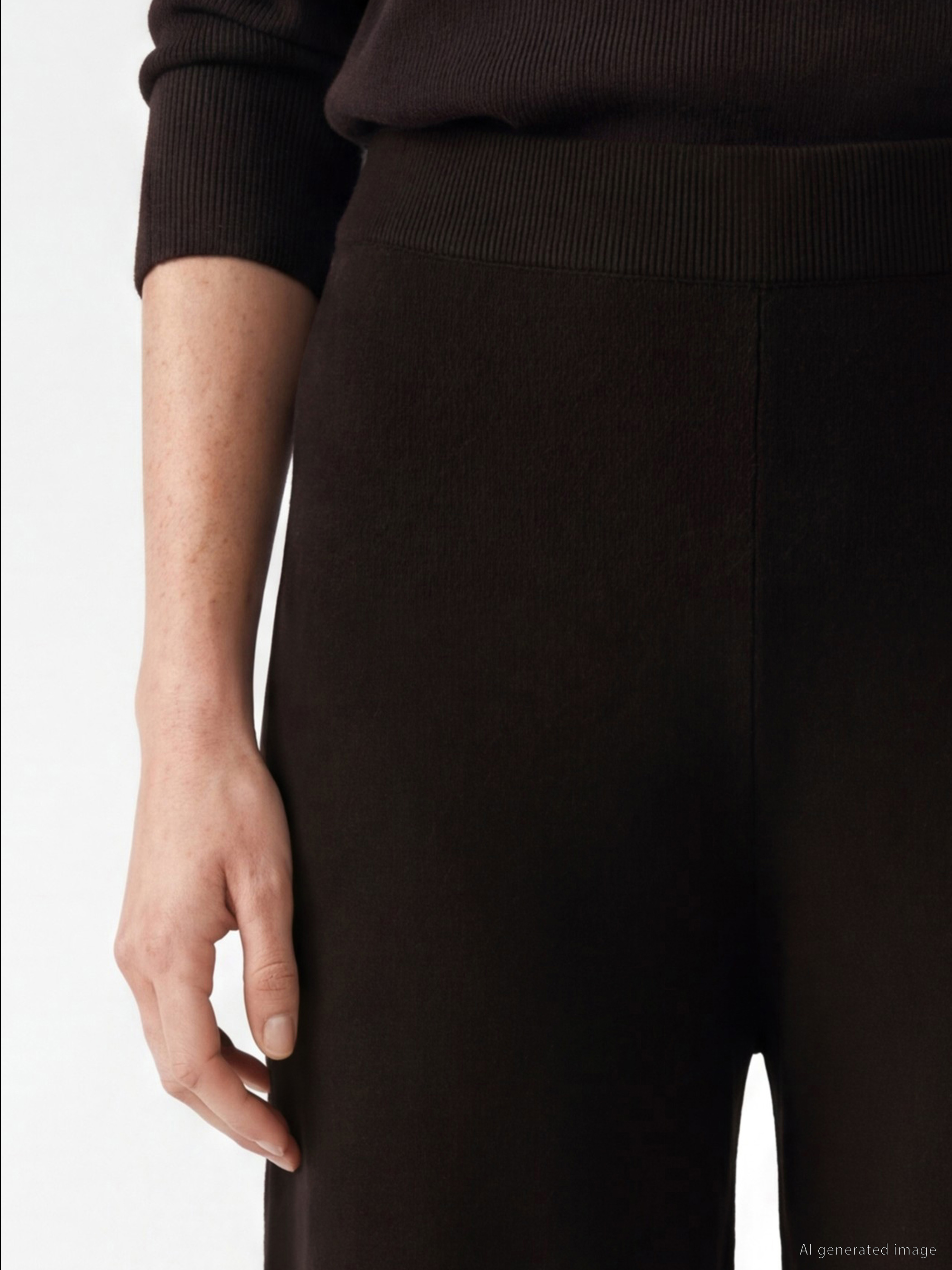 LCW Modest Beli Lastikli Kadın Triko Pantolon görsel 3