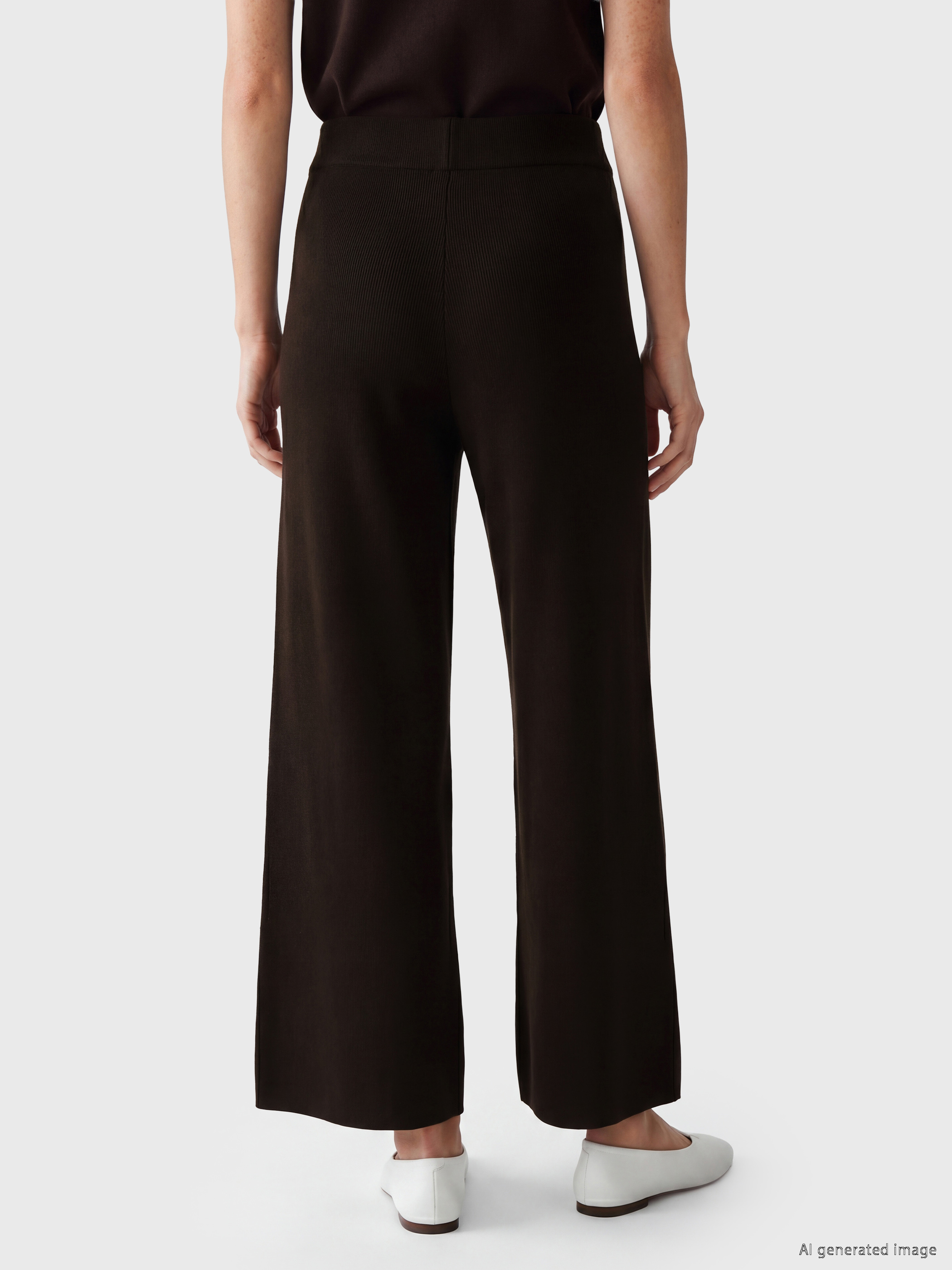 LCW Modest Beli Lastikli Kadın Triko Pantolon görsel 4