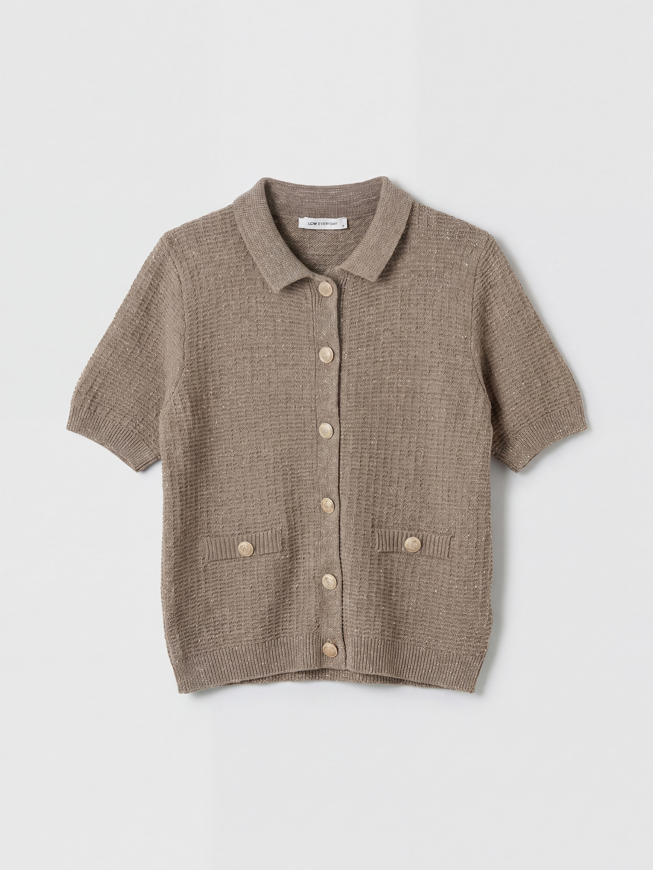 LCW EVERYDAY Polo Yaka Kadın Triko Hırka görsel 5