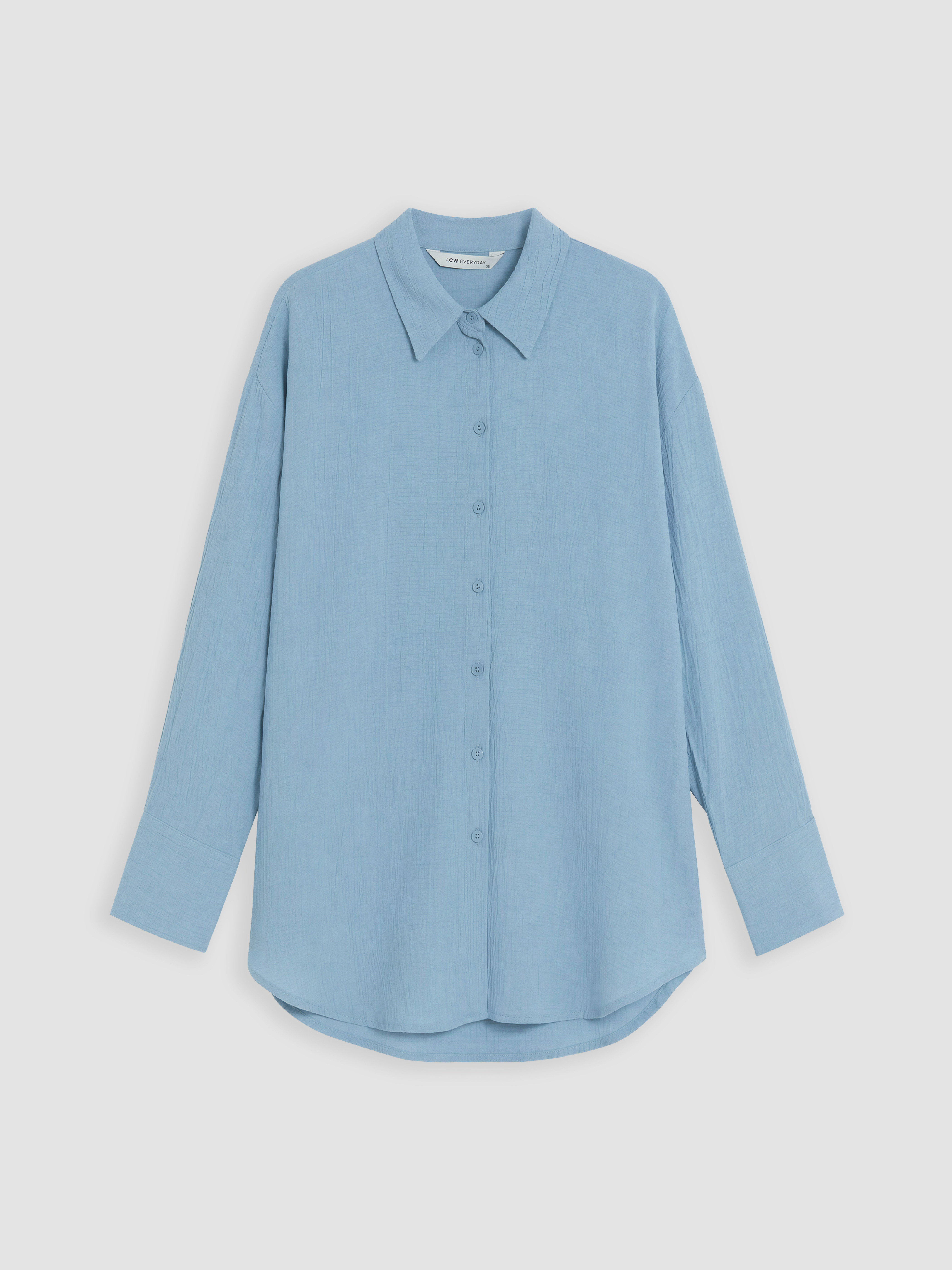 LCW EVERYDAY Dokulu Oversize Kadın Gömlek görsel 5