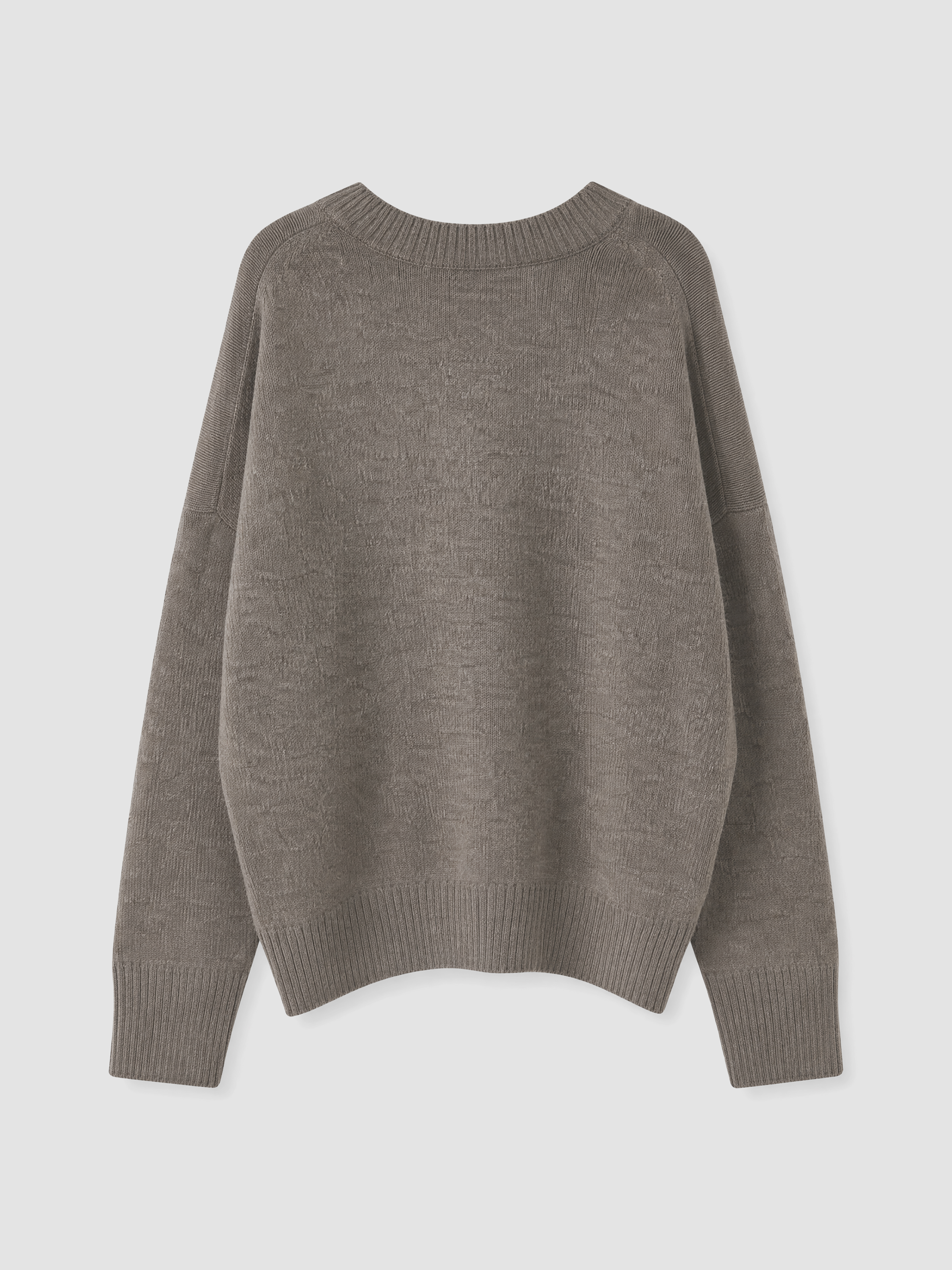 LCW Vision V Yaka Oversize Kadın Triko Kazak görsel 7