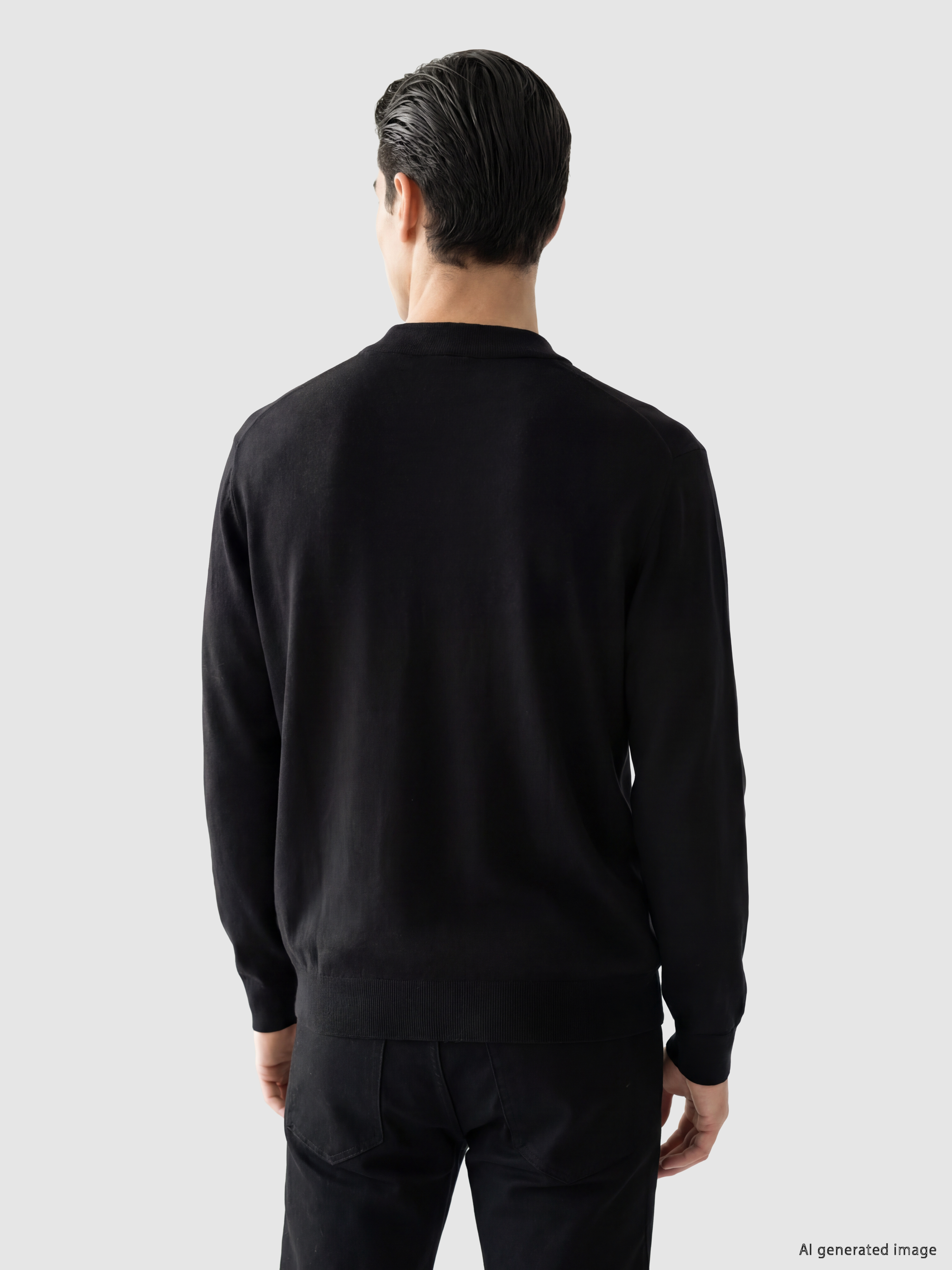 LCW ECO Polo Yaka Erkek Triko Kazak görsel 3