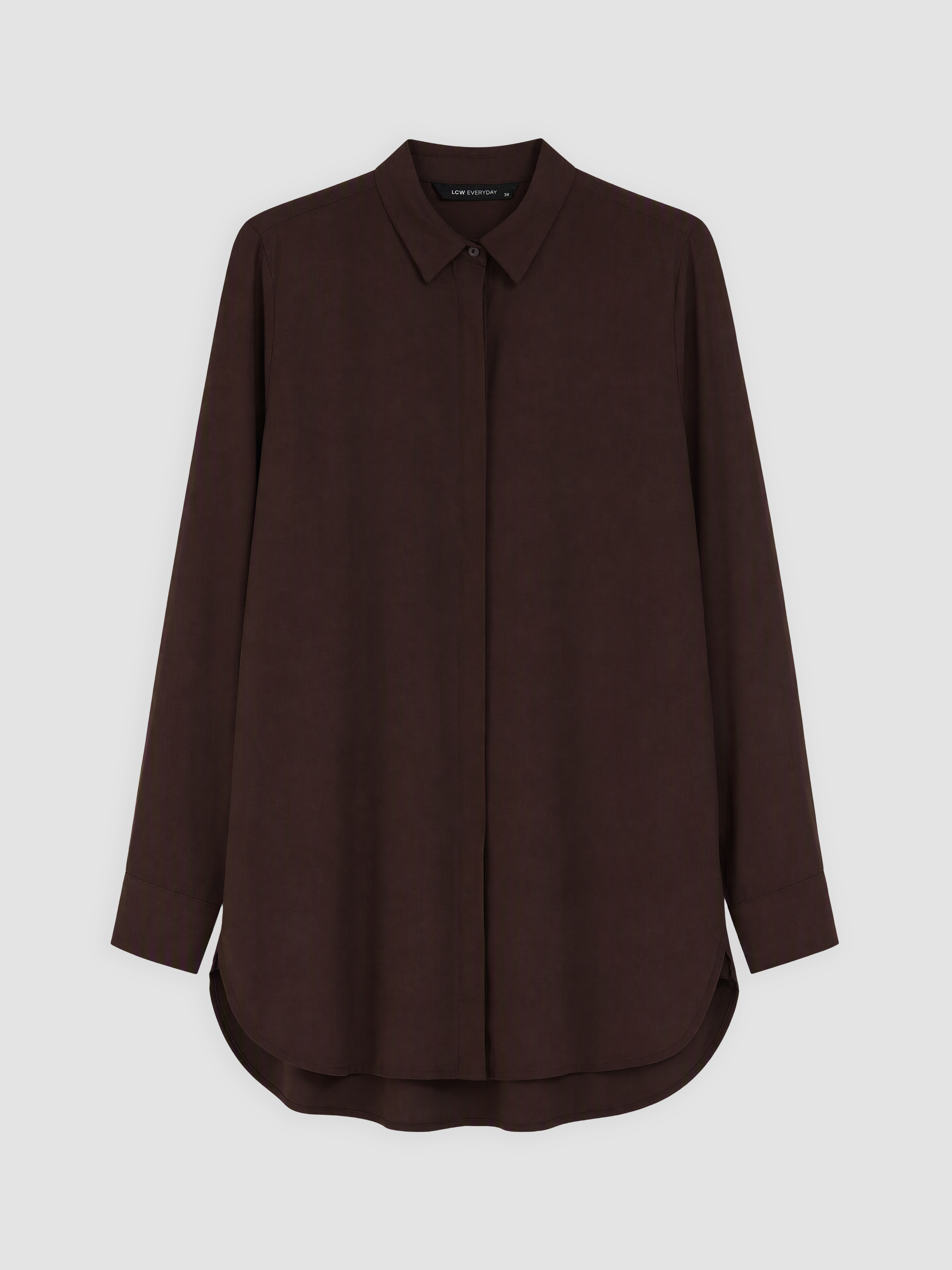 LCW EVERYDAY Gabardin Kadın Gömlek Tunik görsel 5
