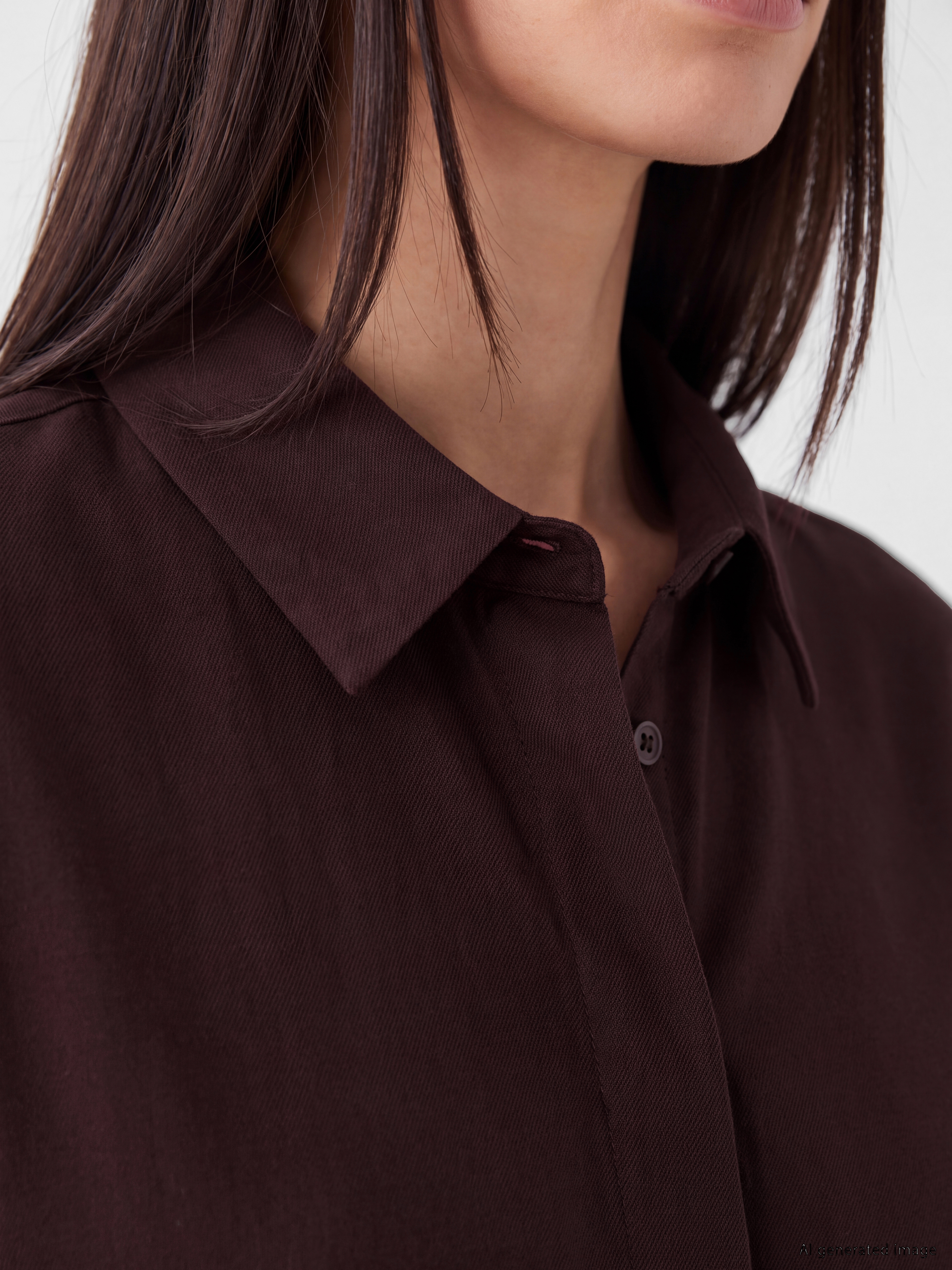 LCW EVERYDAY Gabardin Kadın Gömlek Tunik görsel 3