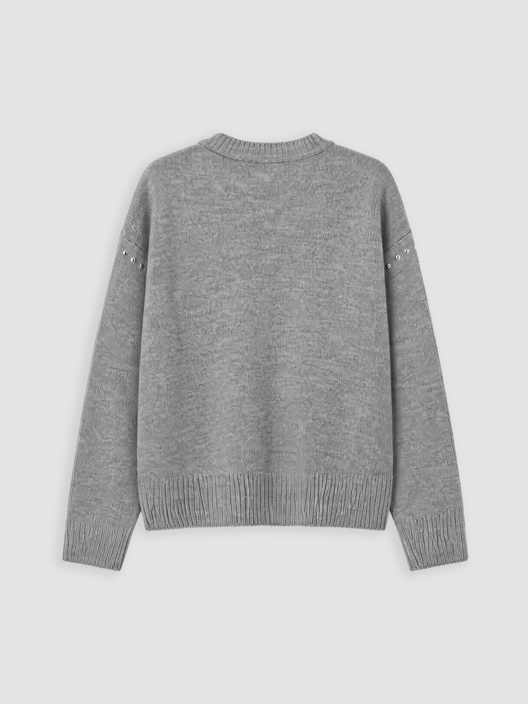 LCW Modest Zımba Detayları Oversize Kadın Triko Kazak görsel 7