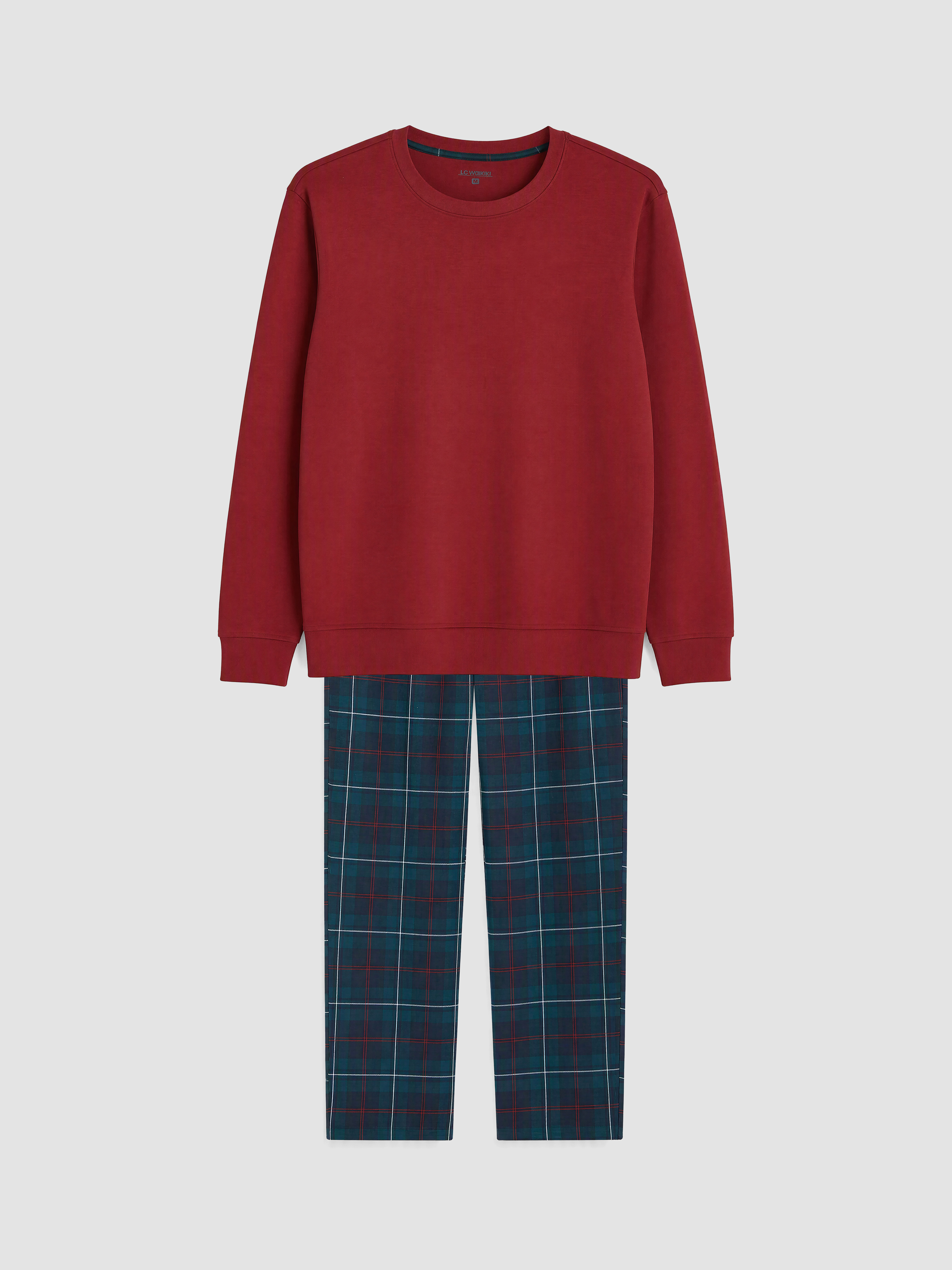 LC WAIKIKI Regular Fit Ekose Erkek Pijama Takımı görsel 5