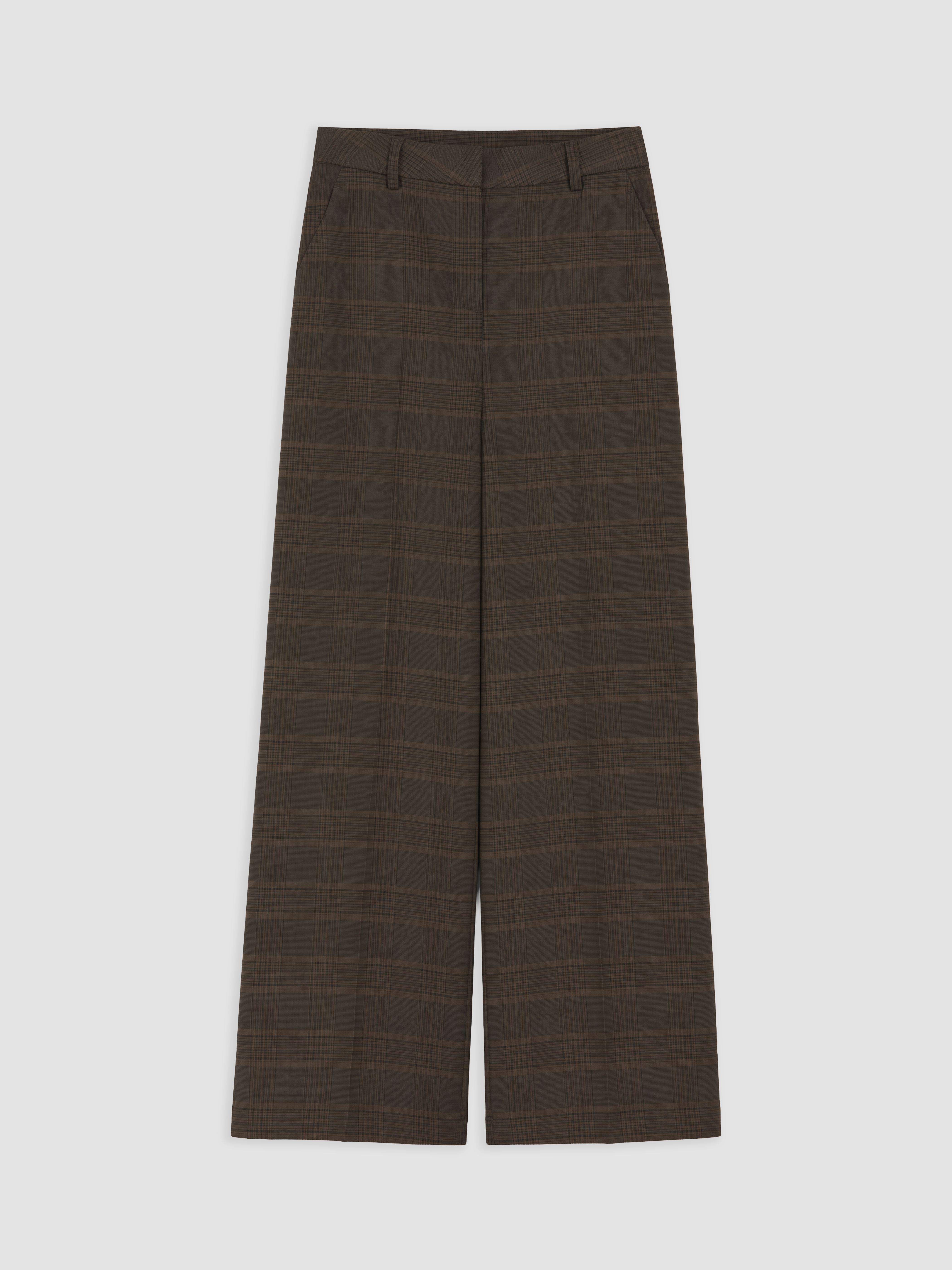LCWAIKIKI Classic Ekose Geniş Paça Kadın Pantolon görsel 5