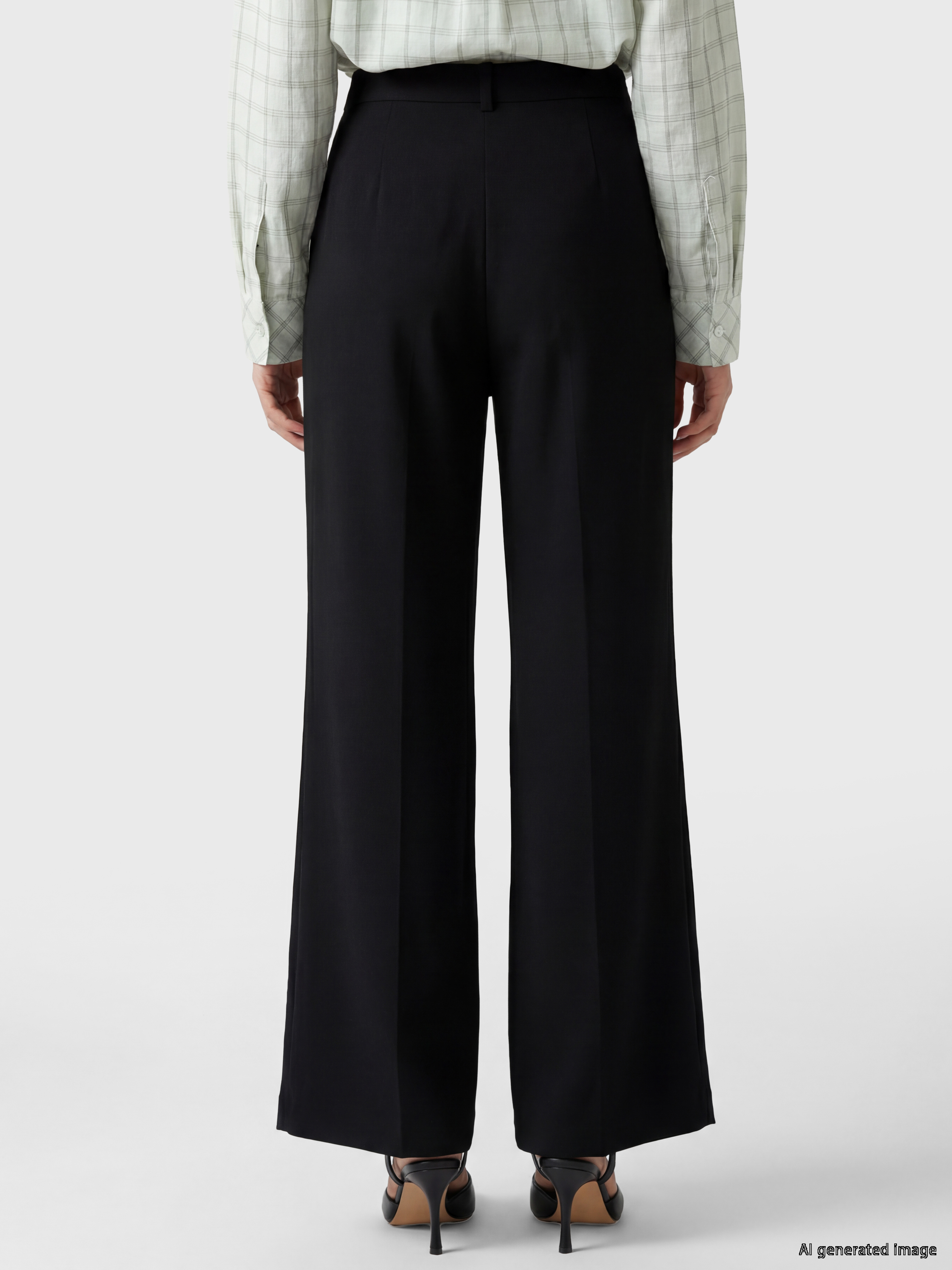 LCW Modest Regular Fit Geniş Paça Kadın Pantolon görsel 4