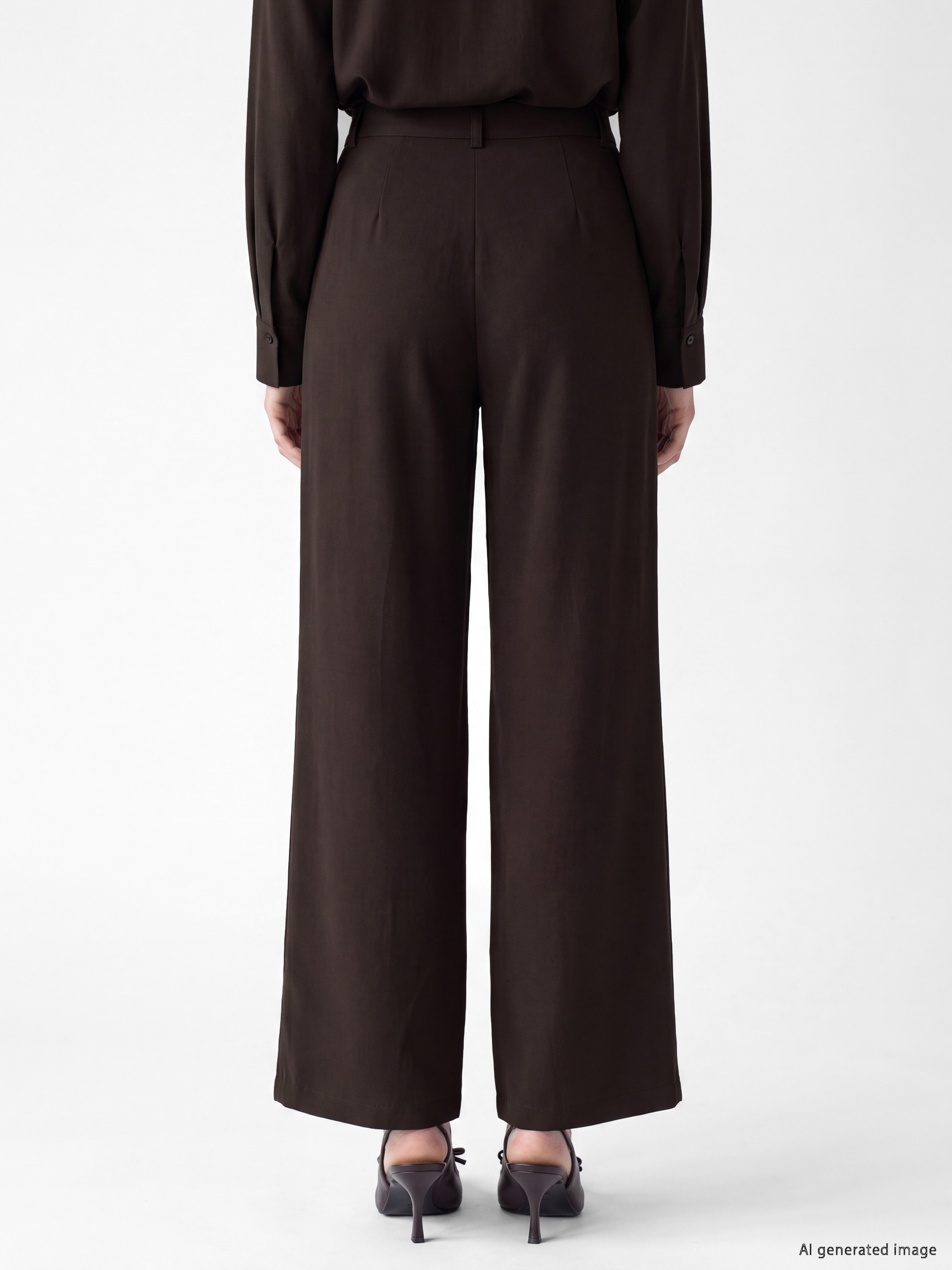 LCW Modest Regular Fit Geniş Paça Kadın Pantolon görsel 4