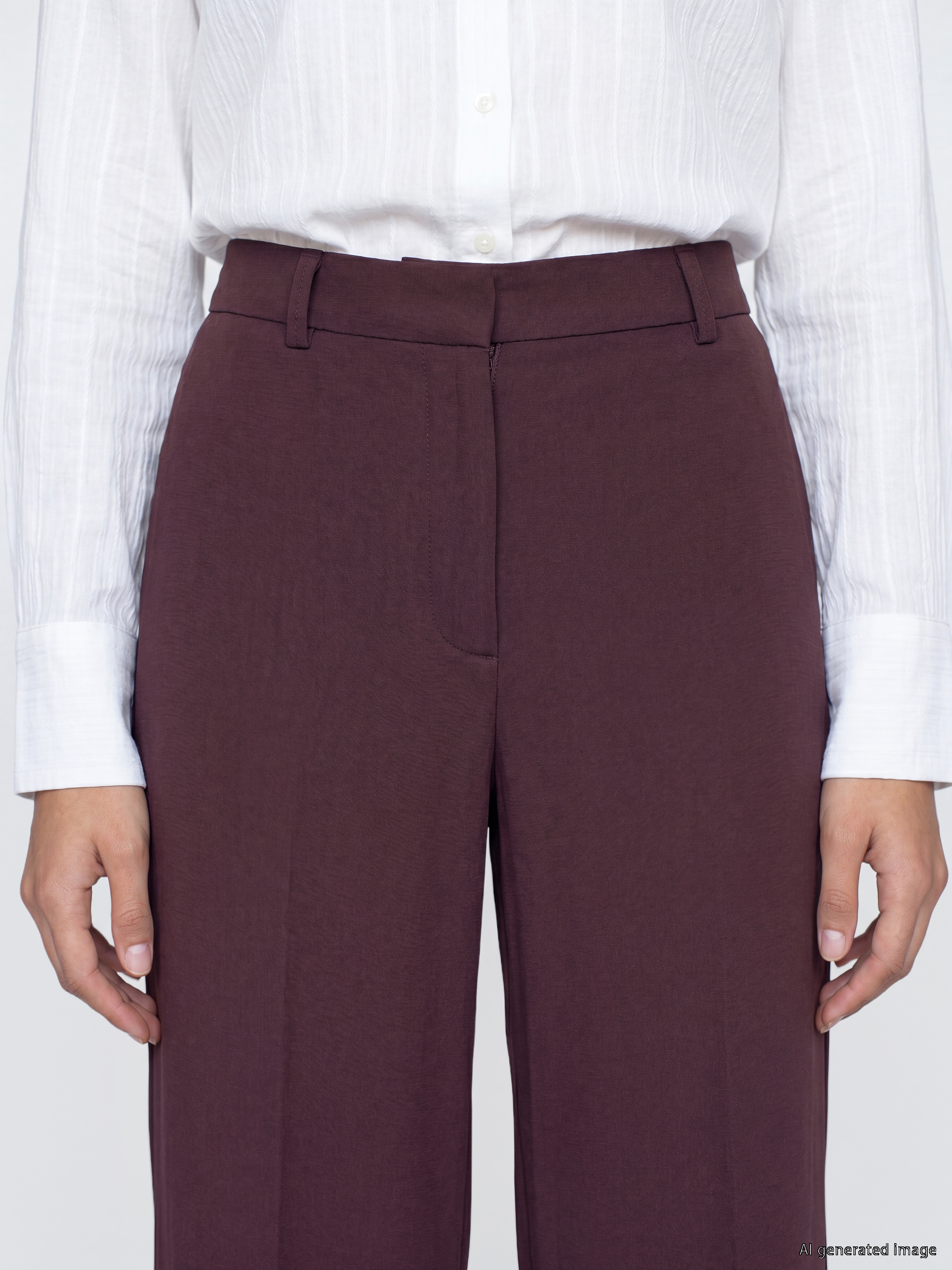 LCW Modest Regular Fit Geniş Paça Kadın Pantolon görsel 3