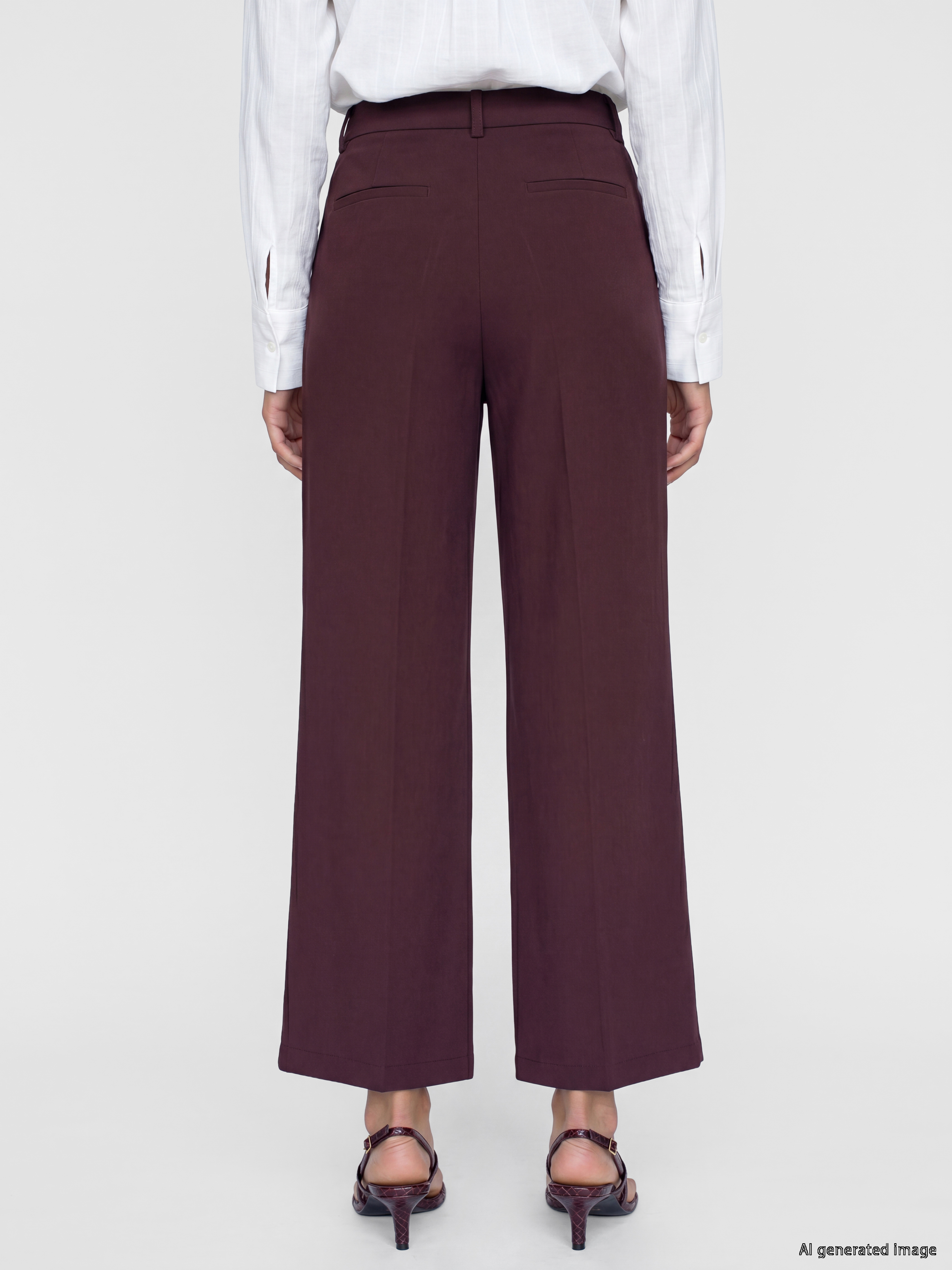 LCW Modest Regular Fit Geniş Paça Kadın Pantolon görsel 4