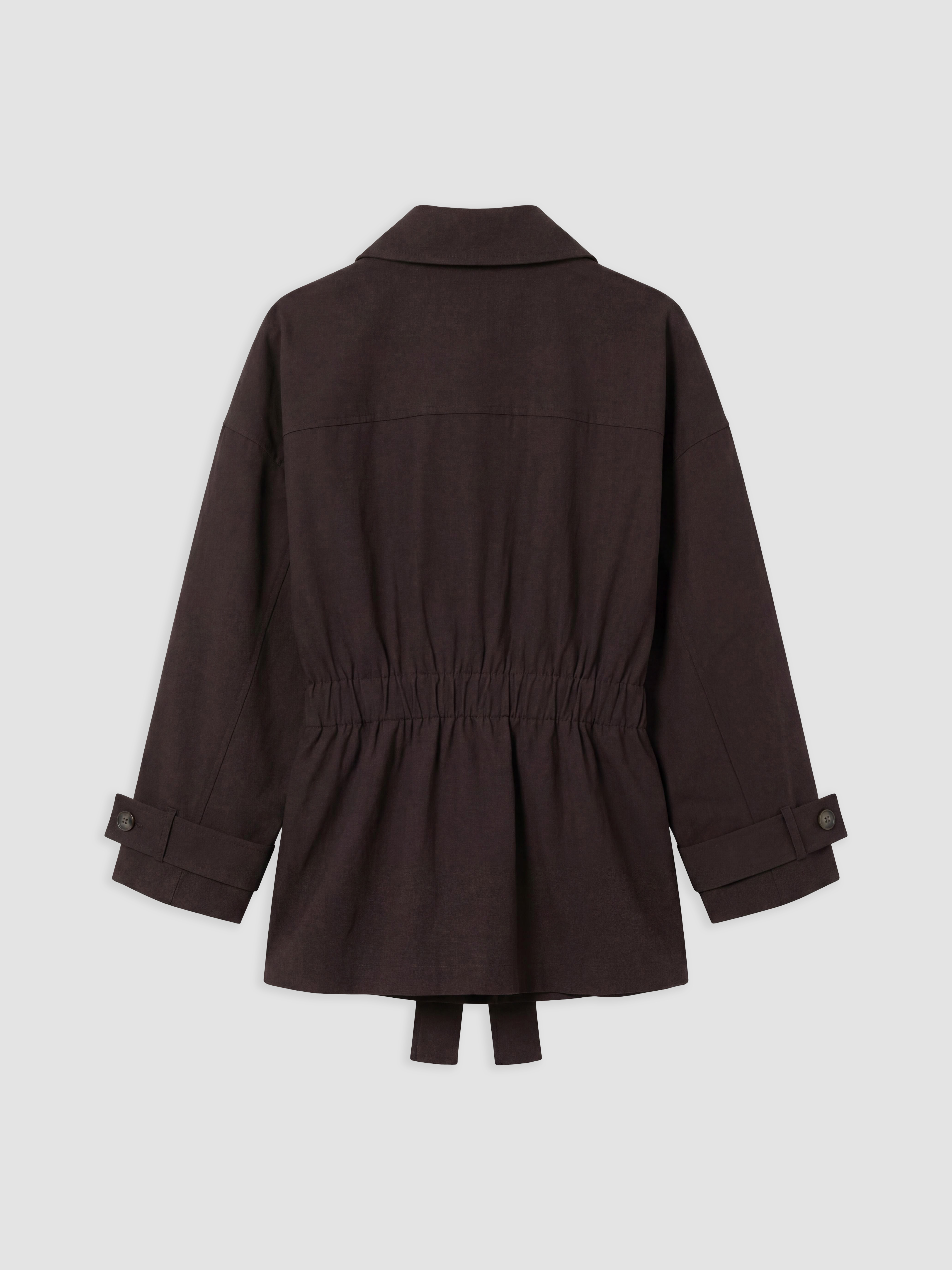 LCW STUDIO Kuşaklı Oversize Kadın Gabardin Ceket görsel 8