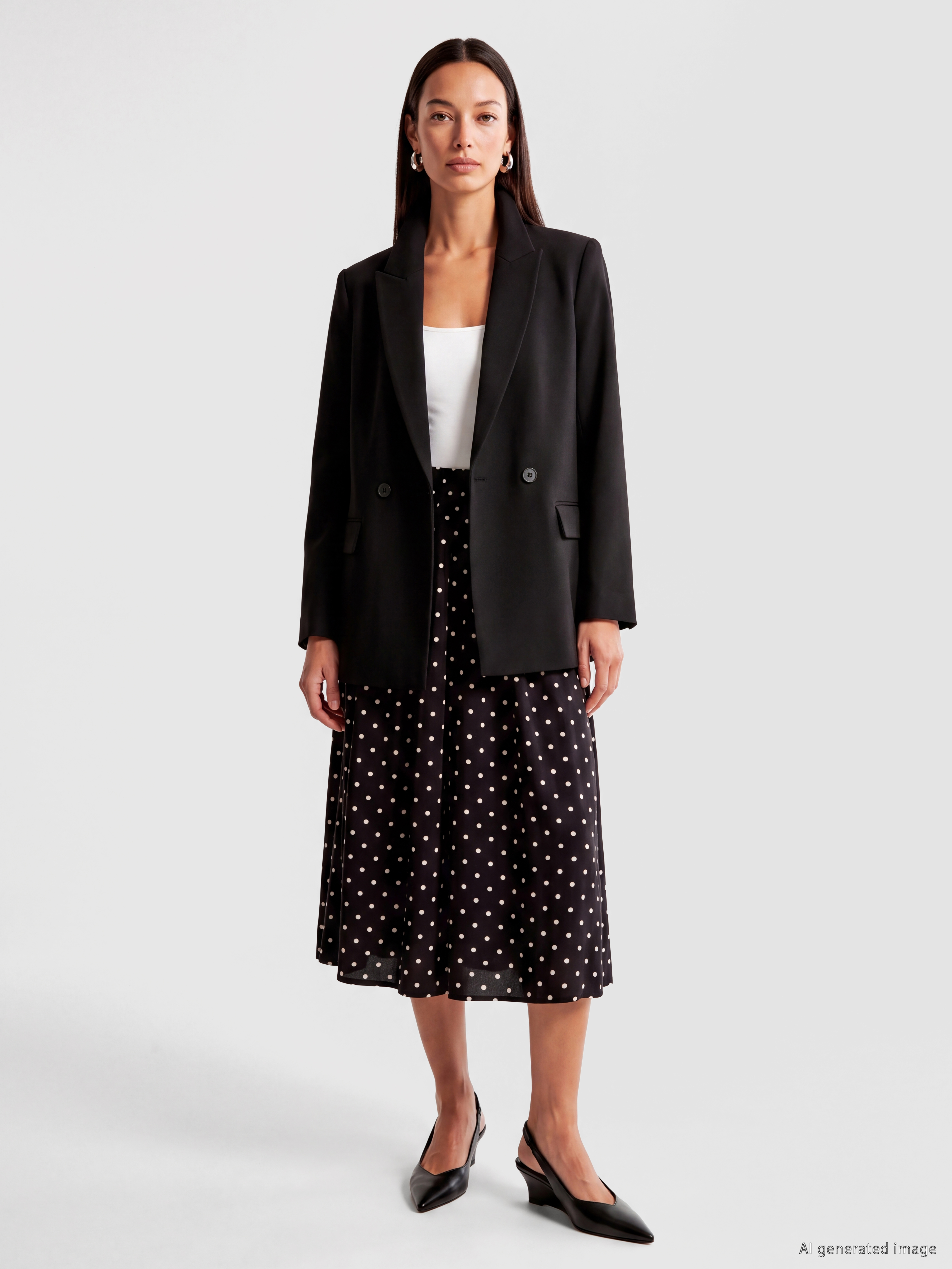 LCW EVERYDAY Kruvaze Yaka Kadın Blazer Ceket görsel 2