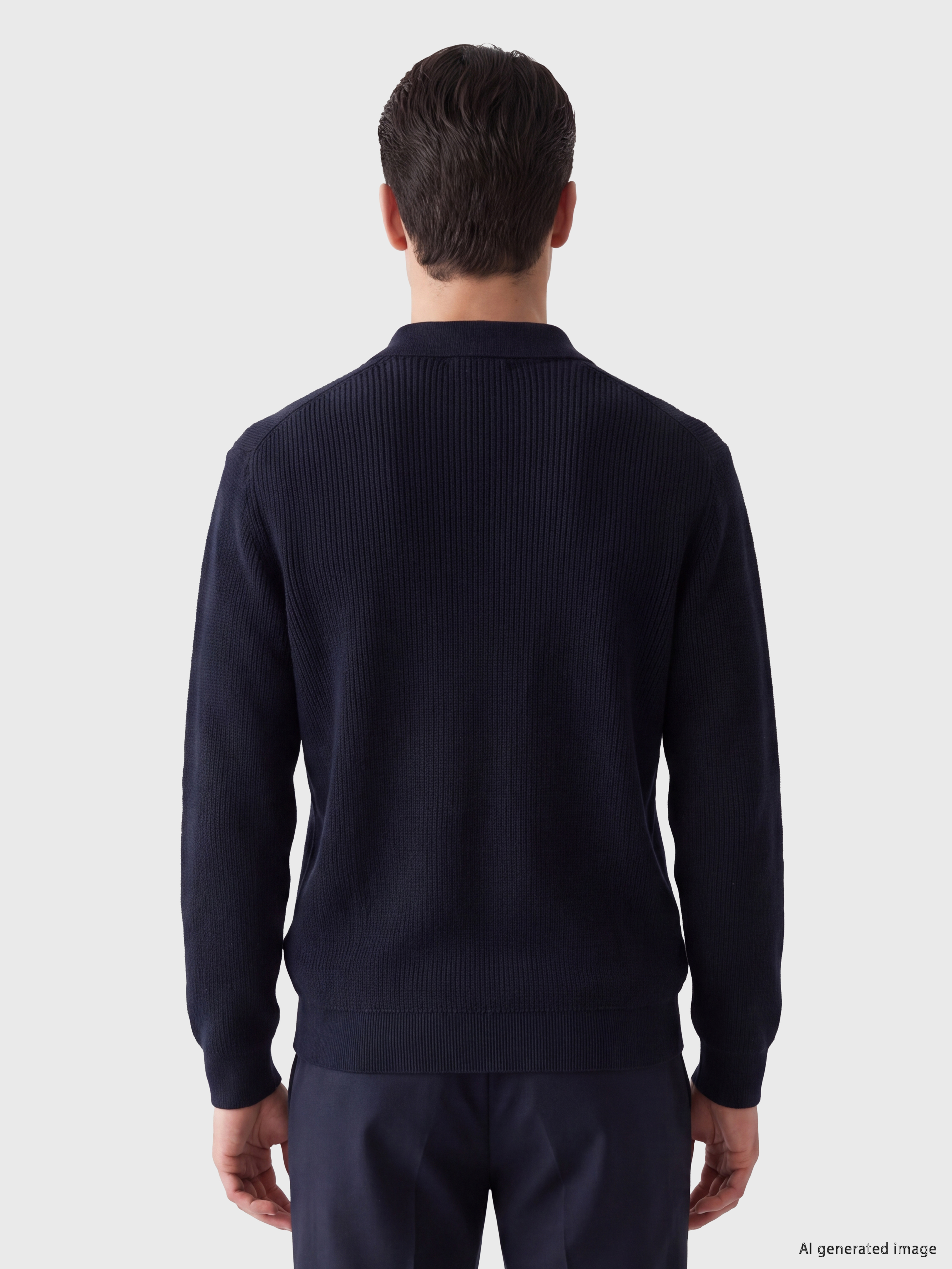 LCW ECO Polo Yaka Erkek Triko Kazak görsel 3