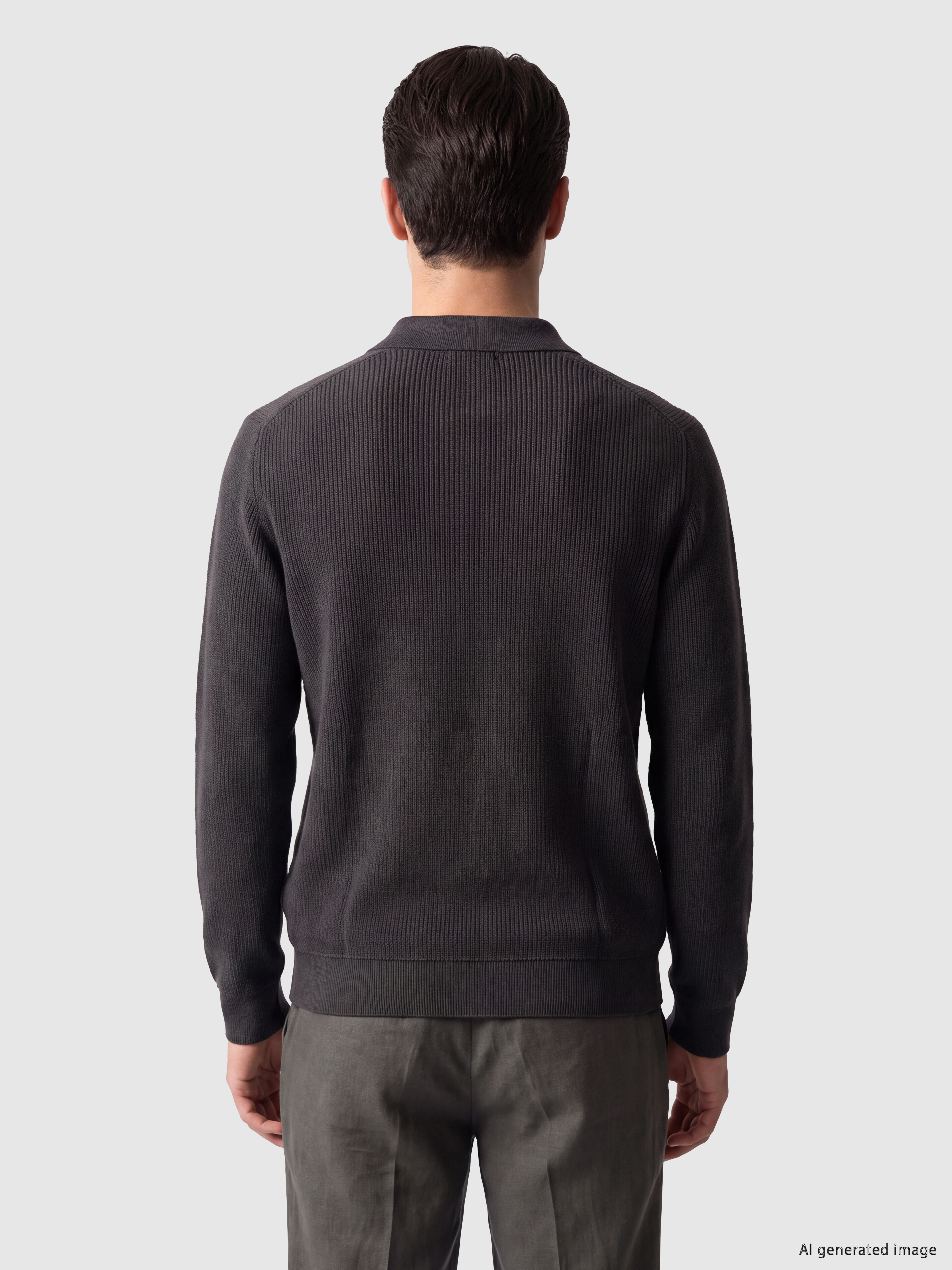 LCW ECO Polo Yaka Erkek Triko Kazak görsel 3