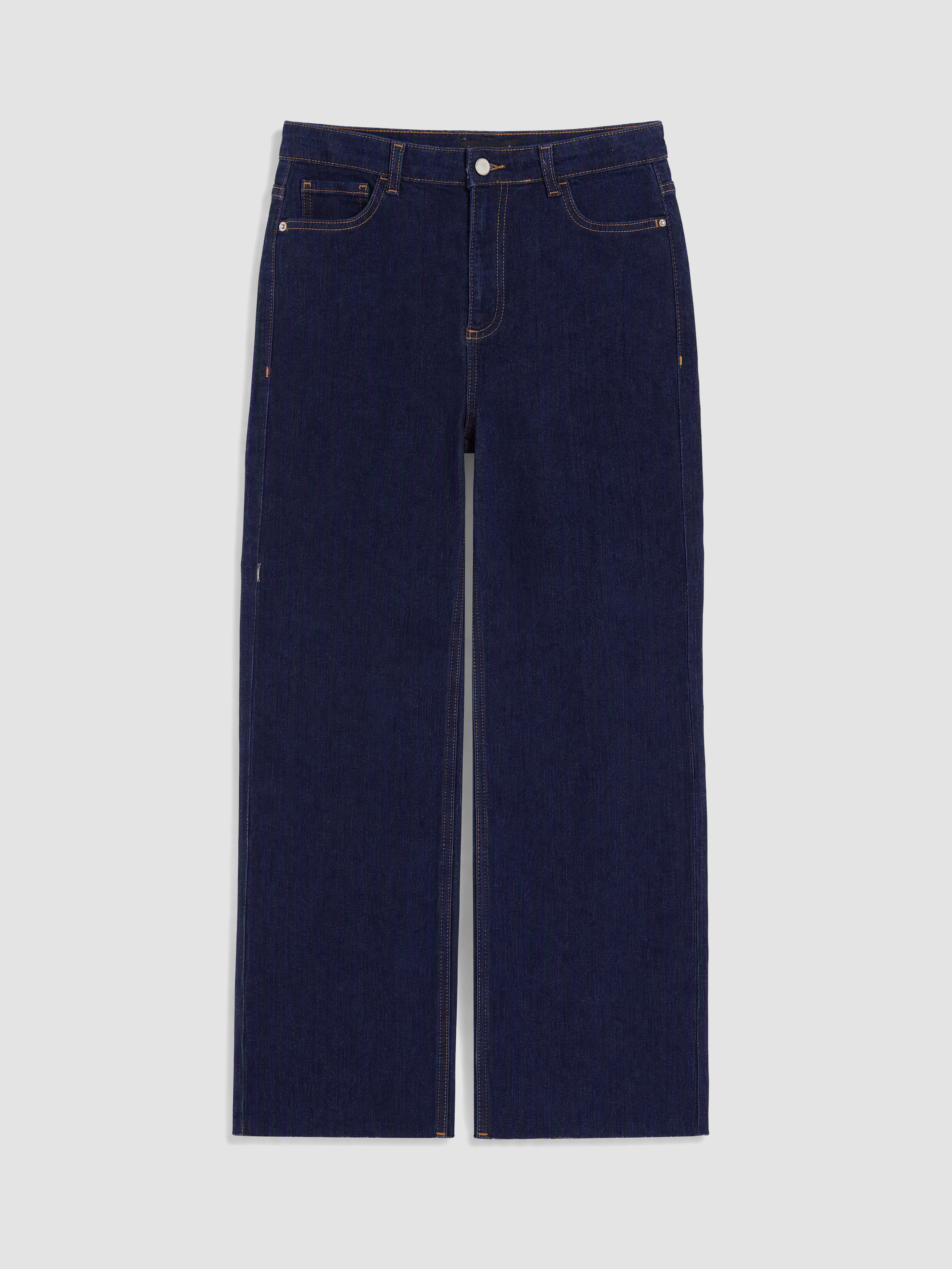 LCW Modest Yüksek Bel Wideleg Kadın Jean Pantolon görsel 5