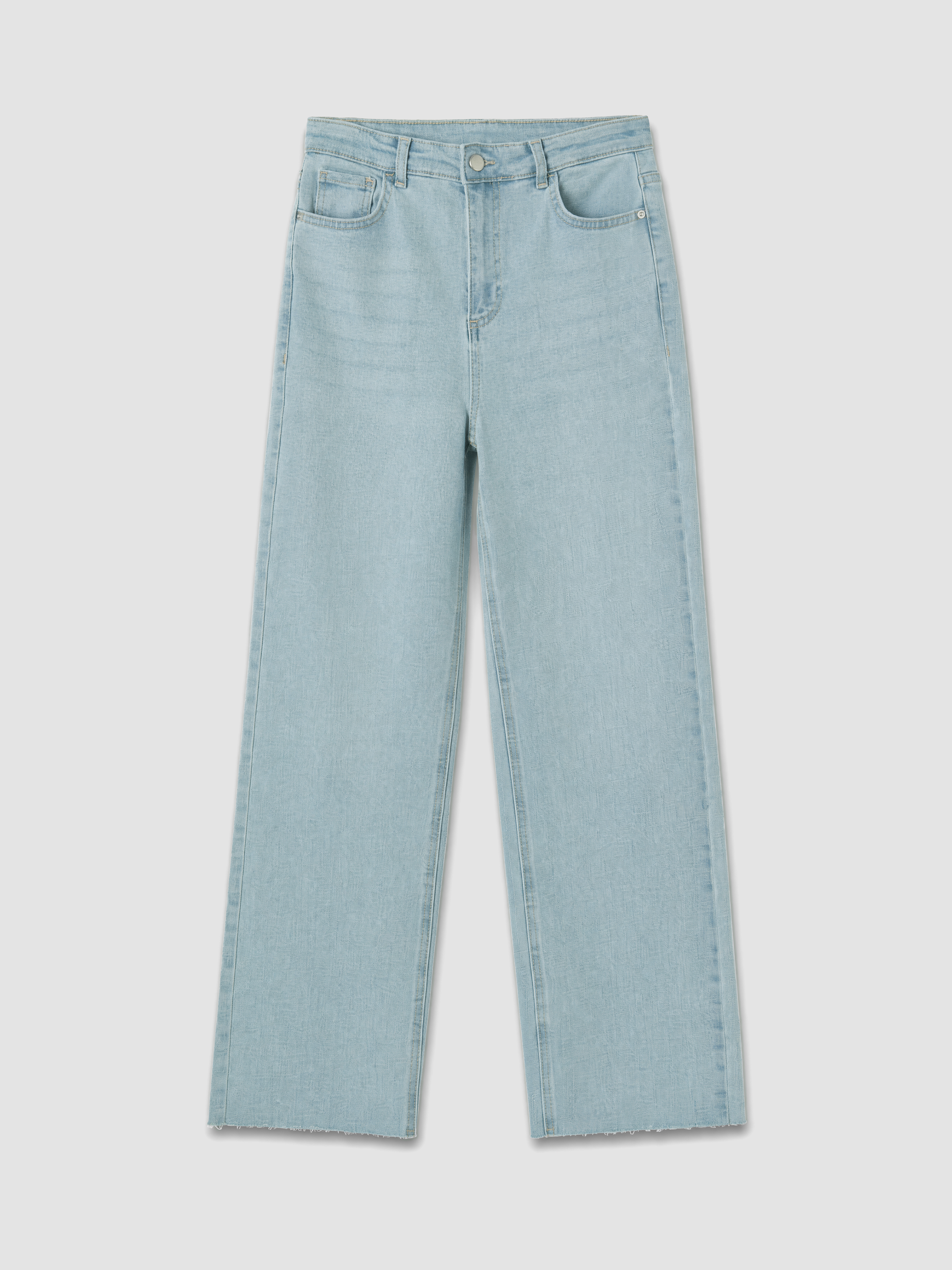 LCW Modest Yüksek Bel Wideleg Kadın Jean Pantolon görsel 5