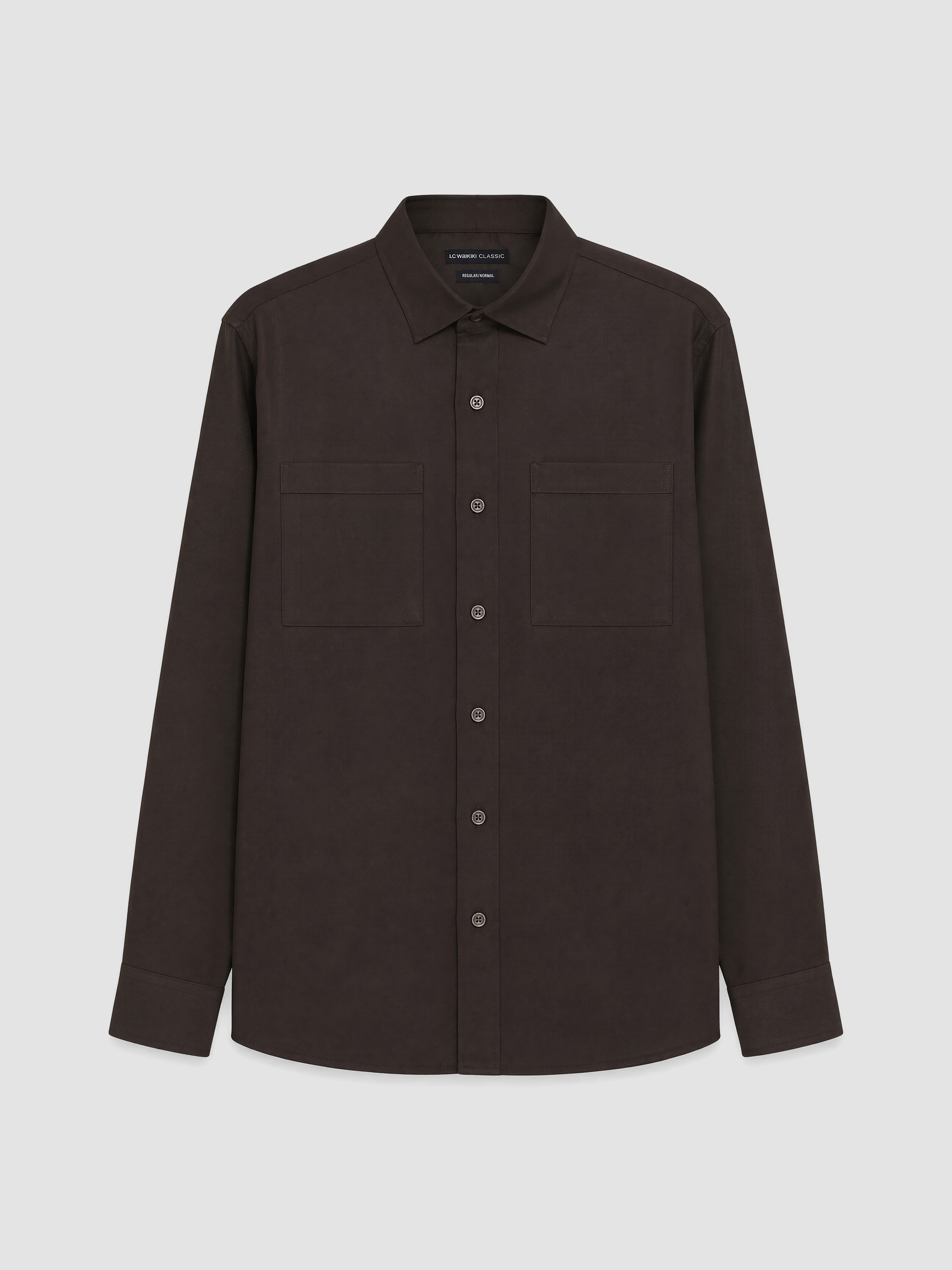LCWAIKIKI Classic Regular Fit Gabardin Erkek Gömlek görsel 4