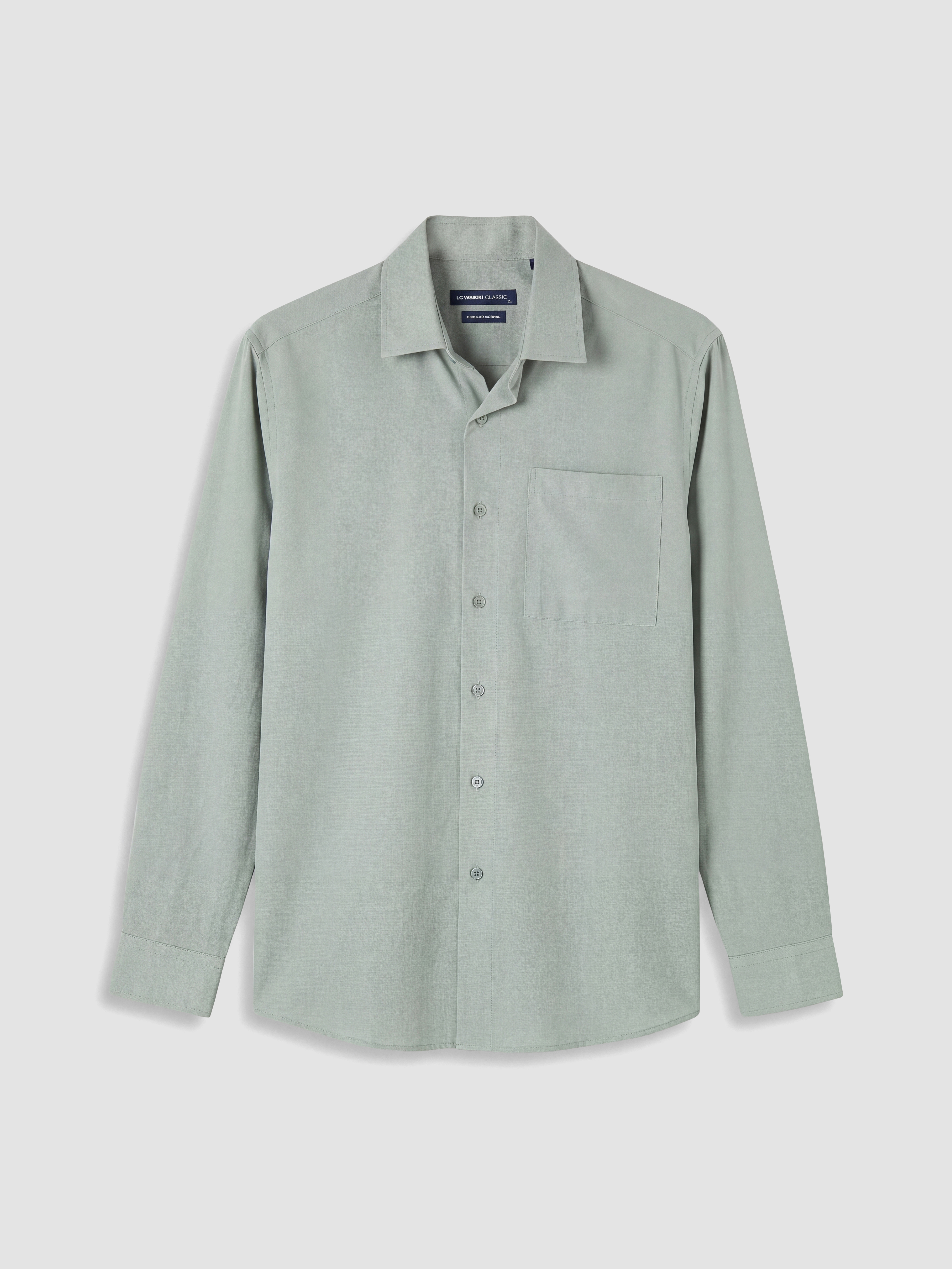 LCWAIKIKI Classic Regular Fit Gabardin Erkek Gömlek görsel 4