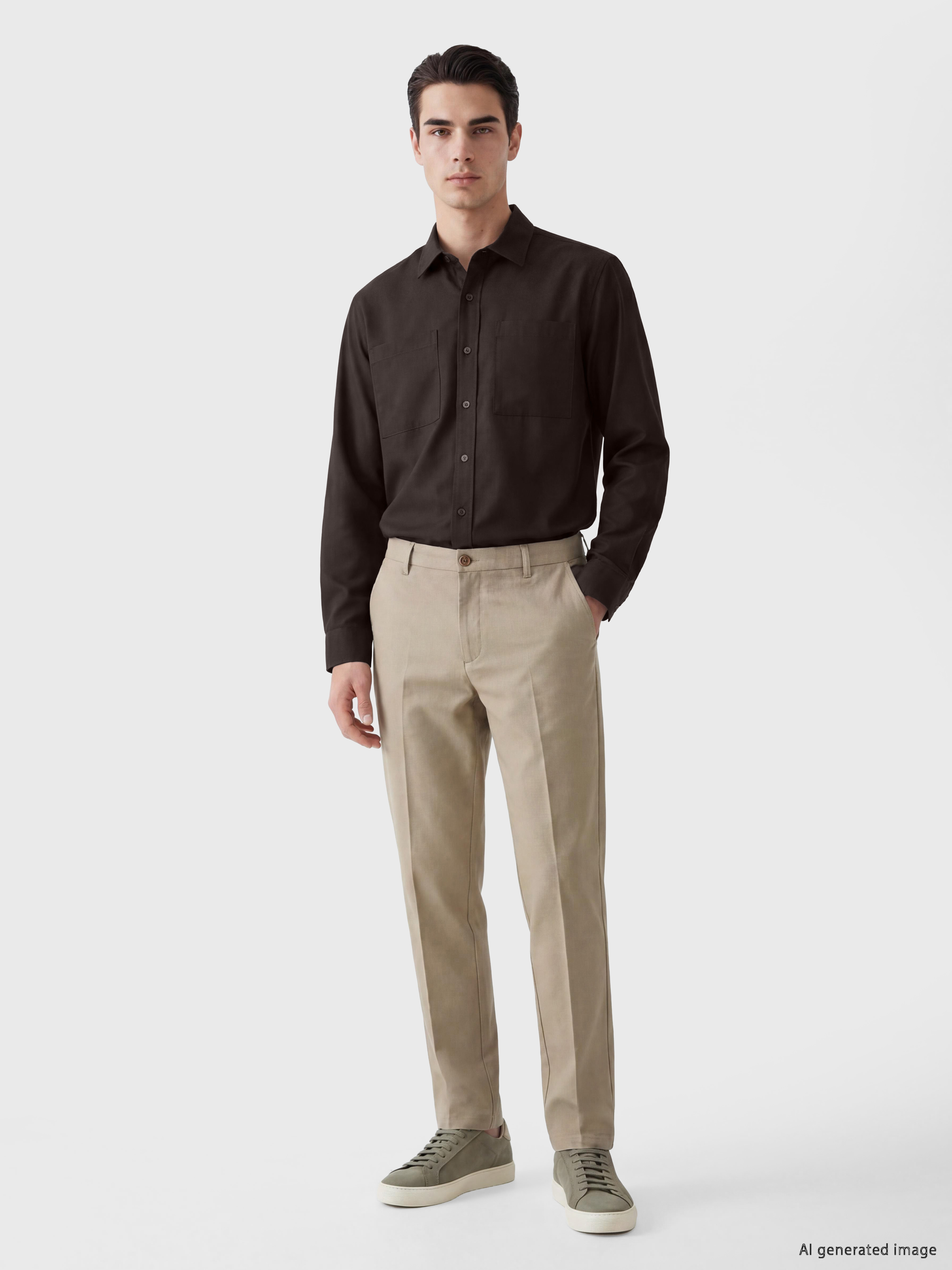 LCWAIKIKI Classic Regular Fit Gabardin Erkek Gömlek görsel 2