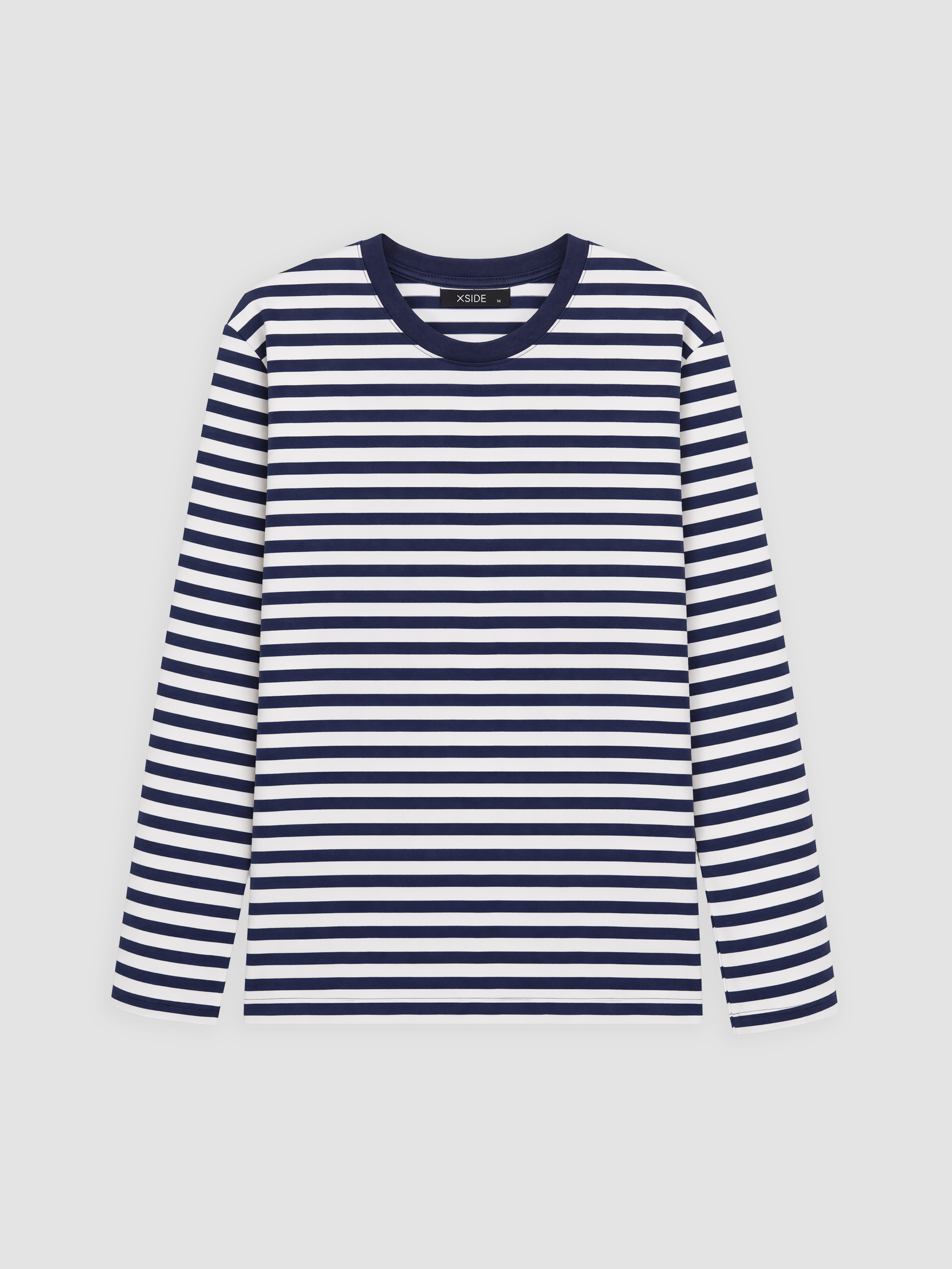 XSIDE Bisiklet Yaka Çizgili Erkek Sweatshirt görsel 4