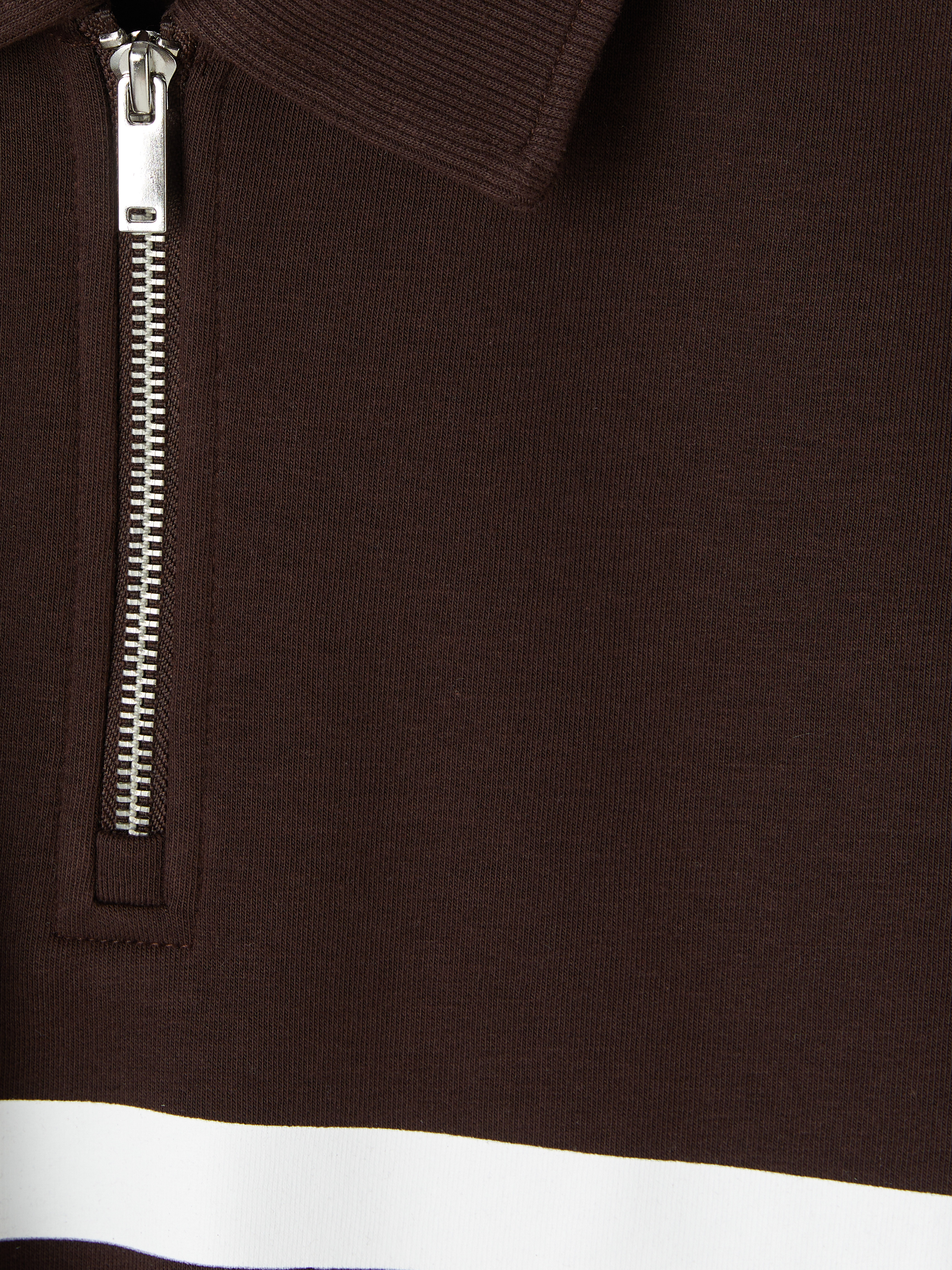 LCW Vision Polo Yaka Çizgili Erkek Sweatshirt görsel 6