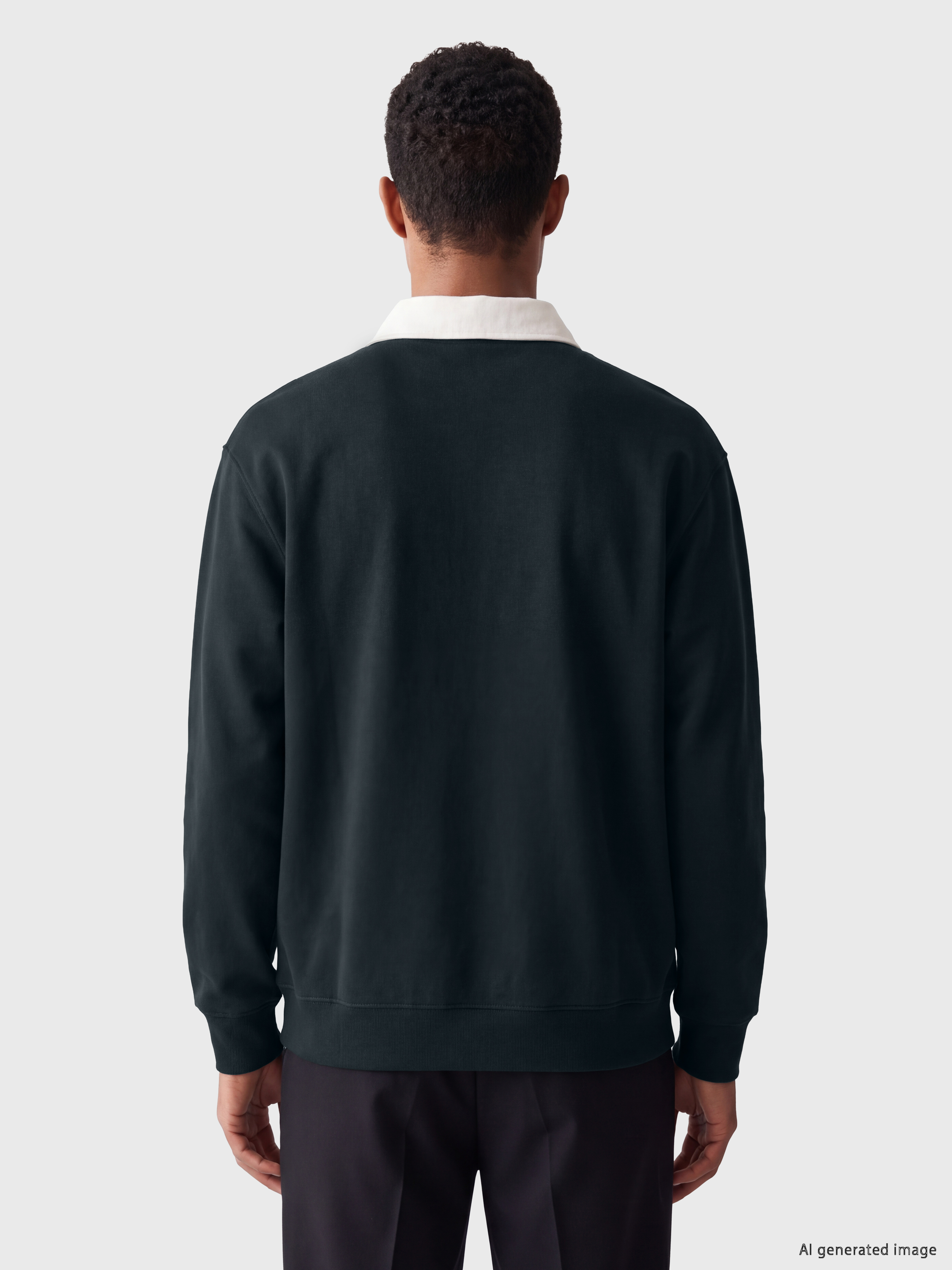 LCW Vision Polo Yaka Erkek Sweatshirt görsel 3