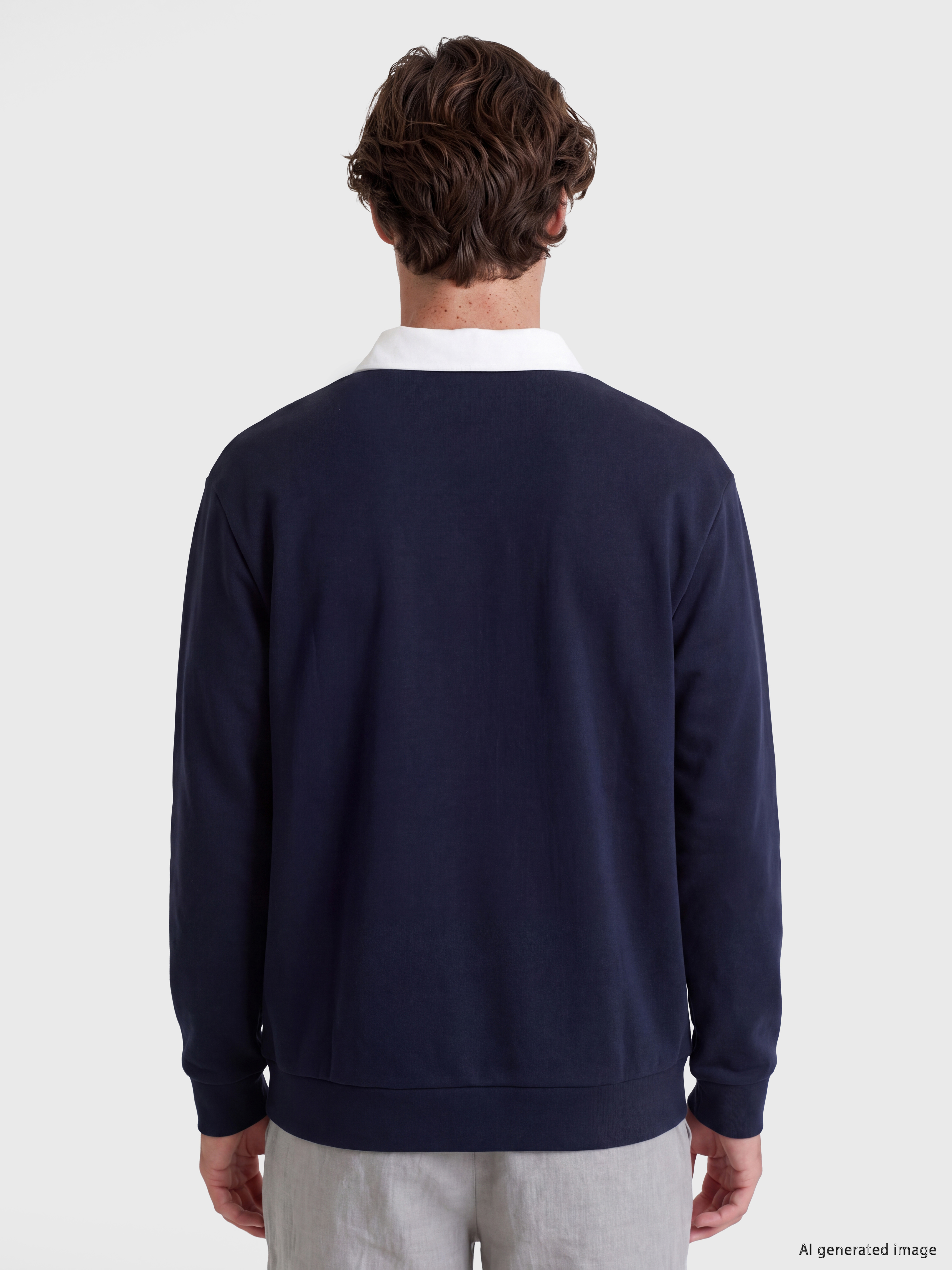 LCW Vision Polo Yaka Erkek Sweatshirt görsel 4