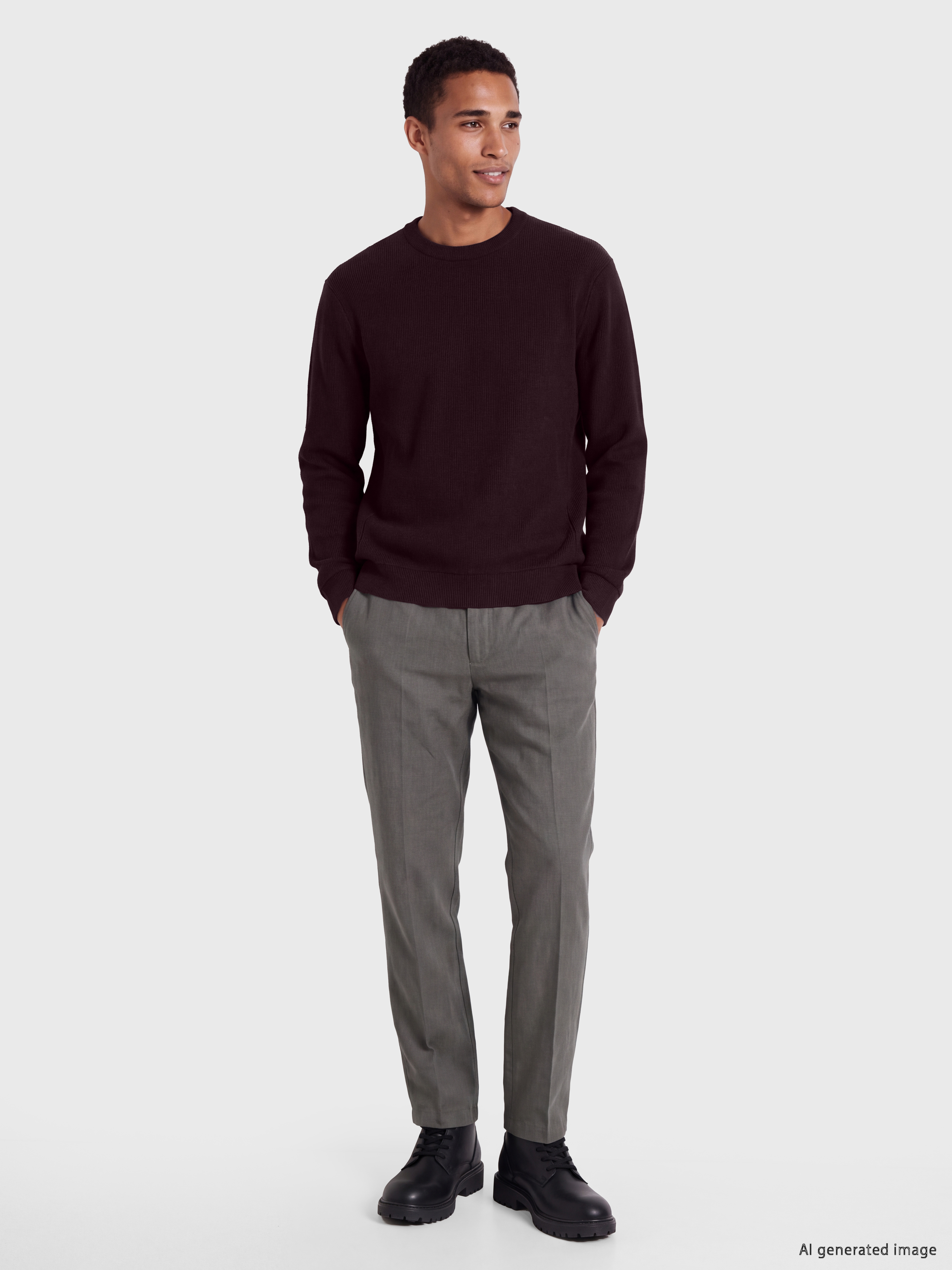 LCW Vision Bisiklet Yaka Erkek Kalın Sweatshirt görsel 2