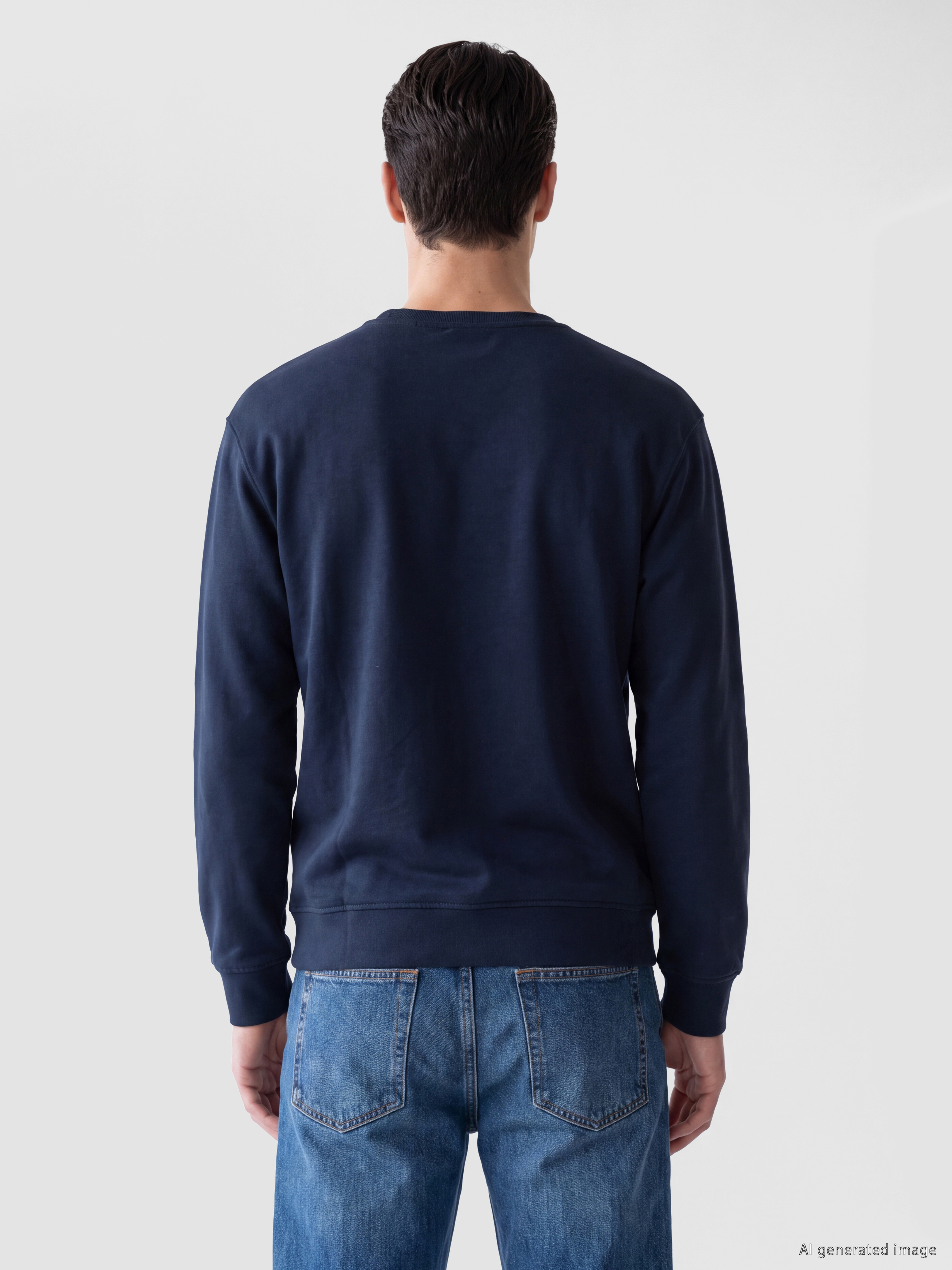 LC WAIKIKI Bisiklet Yaka Uzun Kollu Erkek Pijama Üst görsel 3
