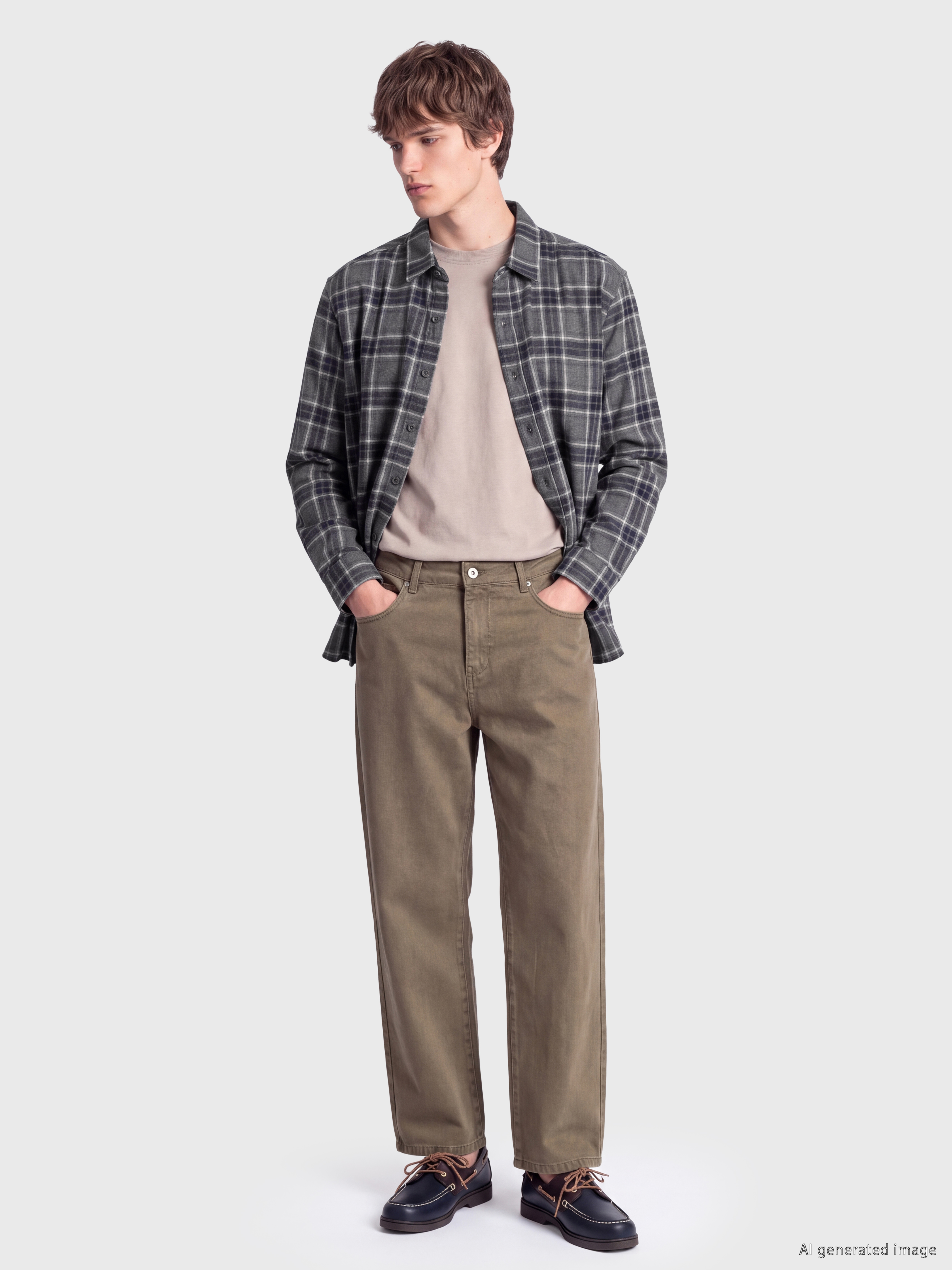 XSIDE Relax Fit Ekose Erkek Oduncu Gömlek görsel 4