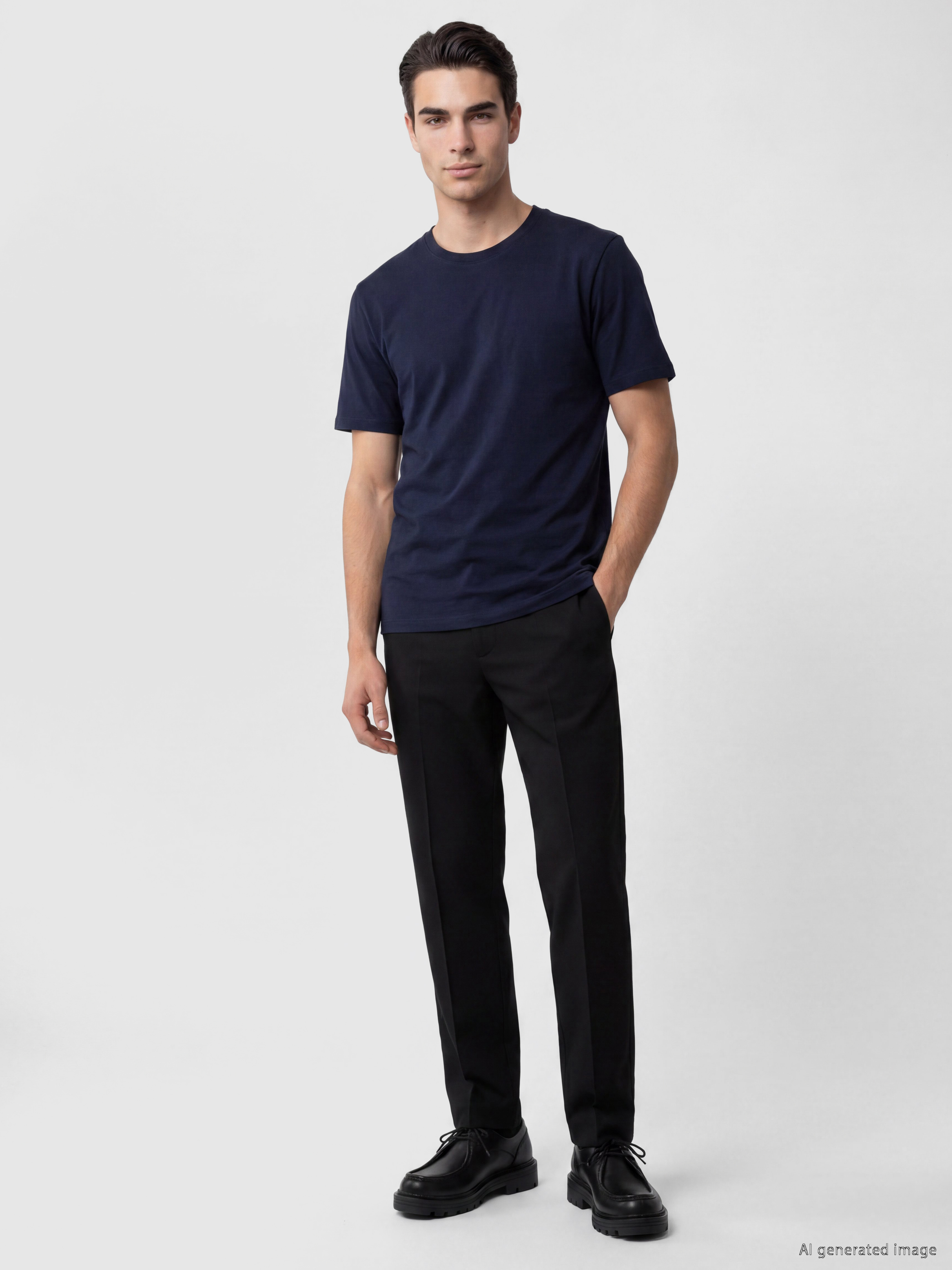 LCWAIKIKI Classic Regular Fit Dry Touch Kalın Kumaş Tişört /03 görsel 3